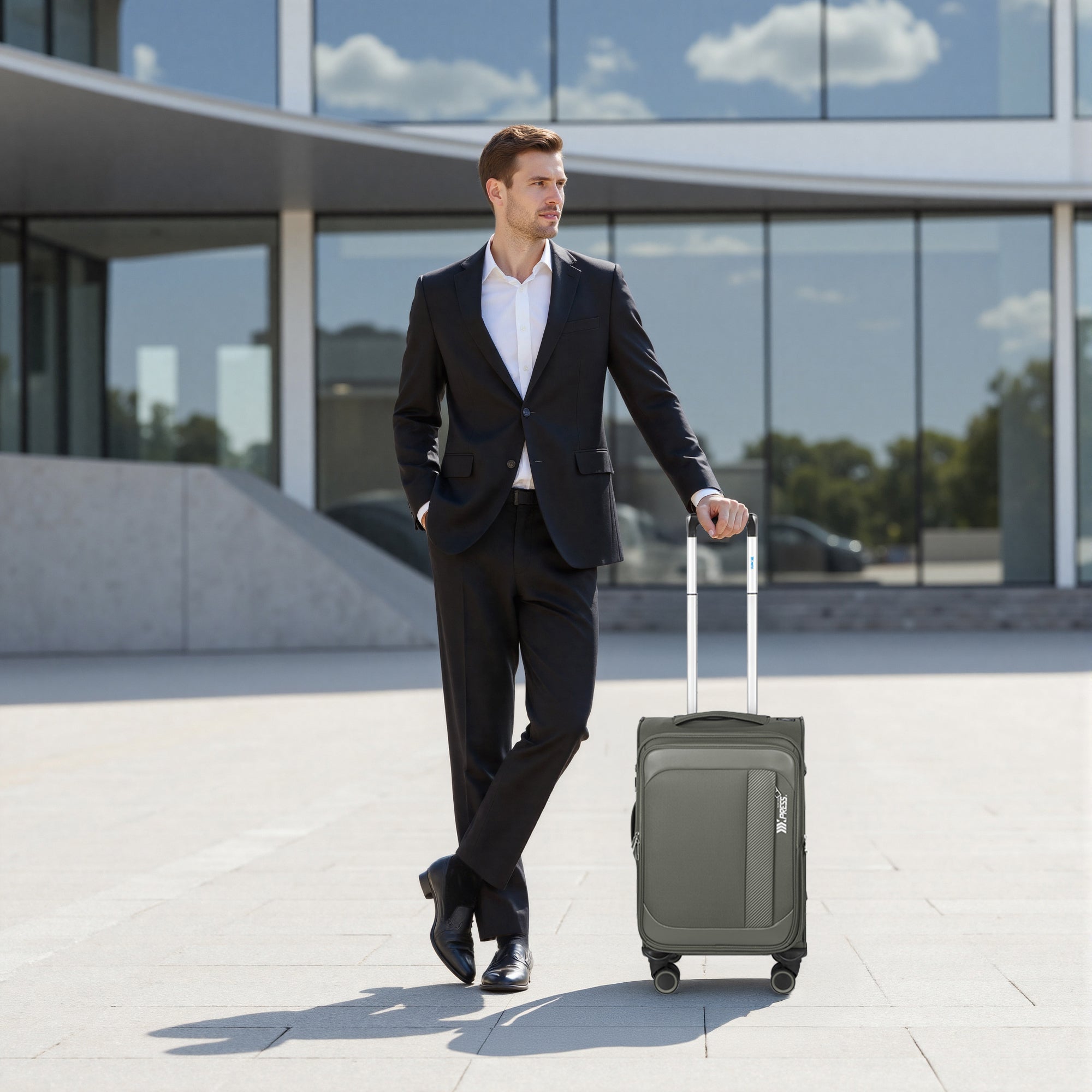 New York XPress 8809 Single Suitcase 20''/26''/30'',Softside Luggage w/Spinner Wheels and TSA LOCK,Lightweight Luggage for Men Women
