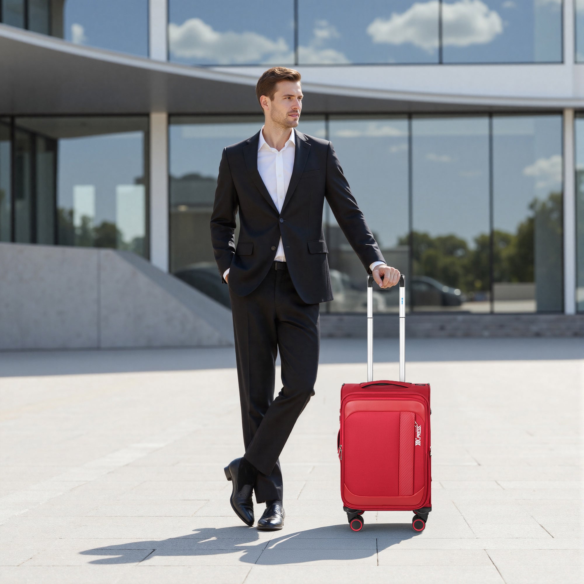 New York XPress 8809 Single Suitcase 20''/26''/30'',Softside Luggage w/Spinner Wheels and TSA LOCK,Lightweight Luggage for Men Women