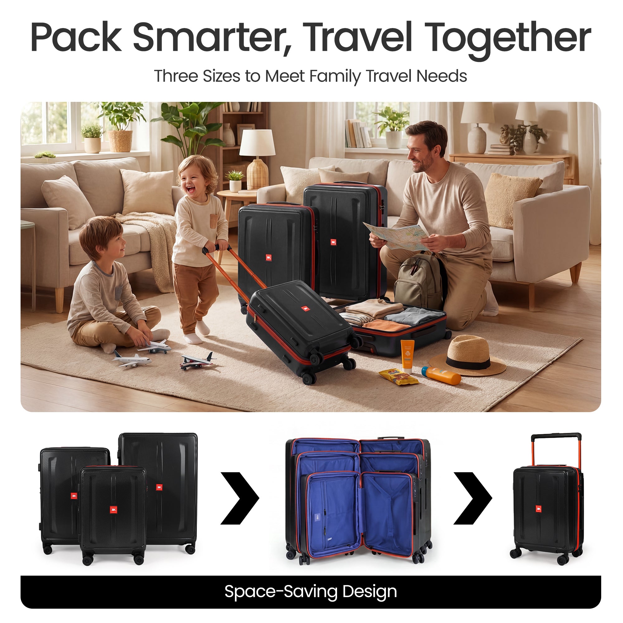 New York XPress LP-13803,3-Piece PC Hardshell Luggage, Expandable 20%, Spinner Wheels, TSA Lock, Wide Handle（20in/26in30in）