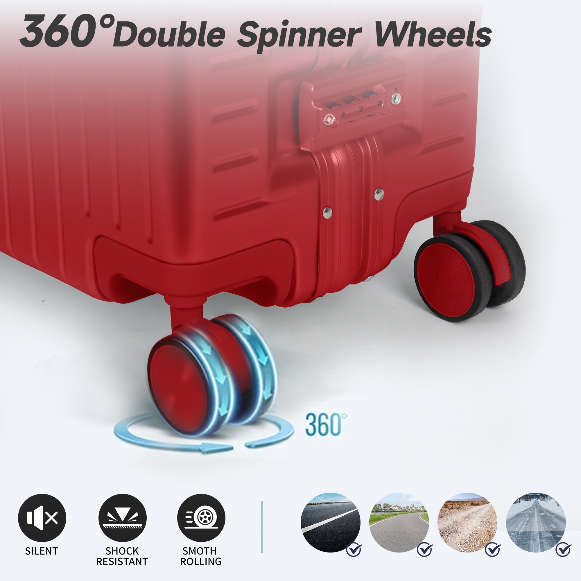 NEW YORK XPRESS Zipperless Luggage AL-12501,20in/30in,Aluminum Frame w/TSA LOCK w/Spinner Wheels