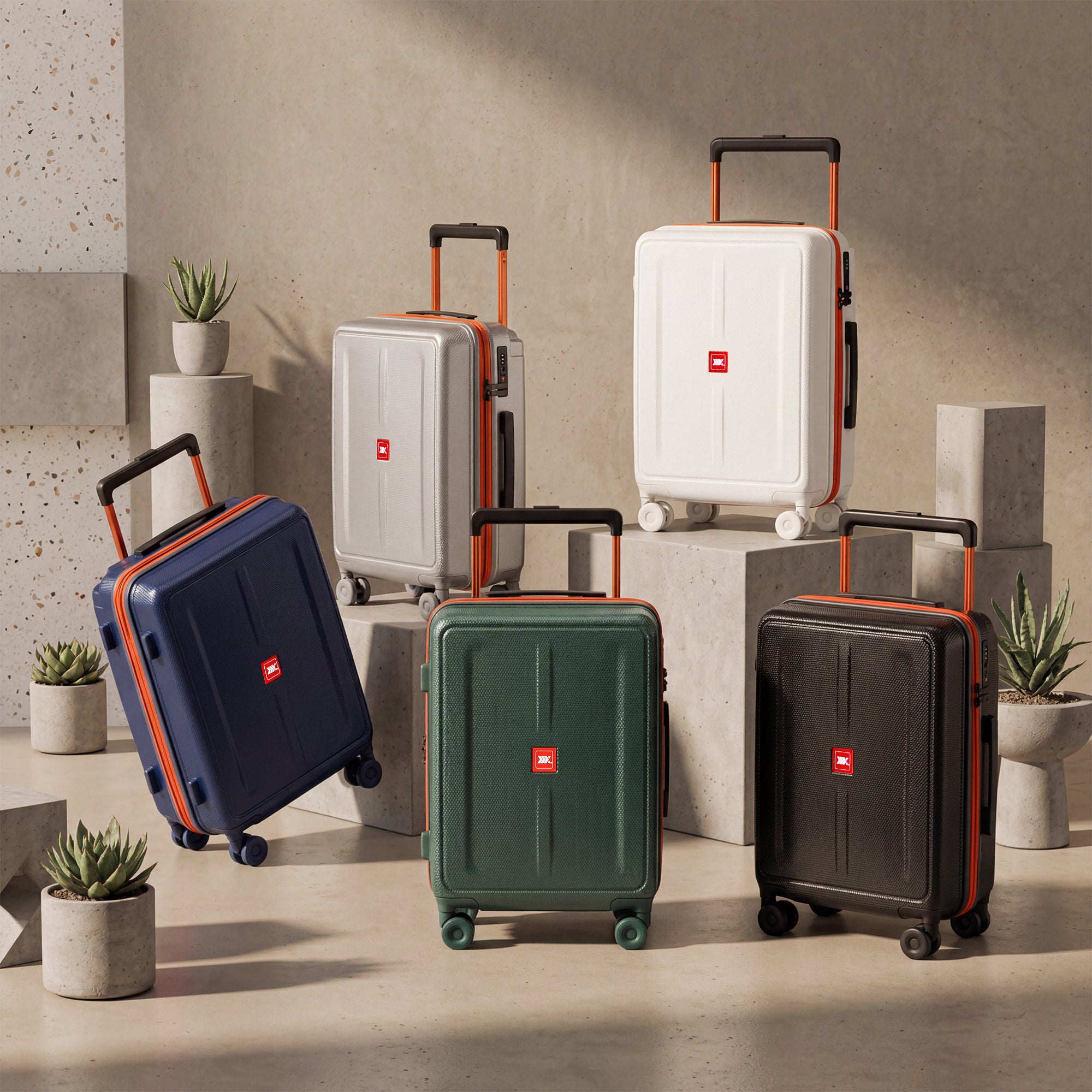 New York XPress LP-13803,3-Piece PC Hardshell Luggage, Expandable 20%, Spinner Wheels, TSA Lock, Wide Handle（20in/26in30in）