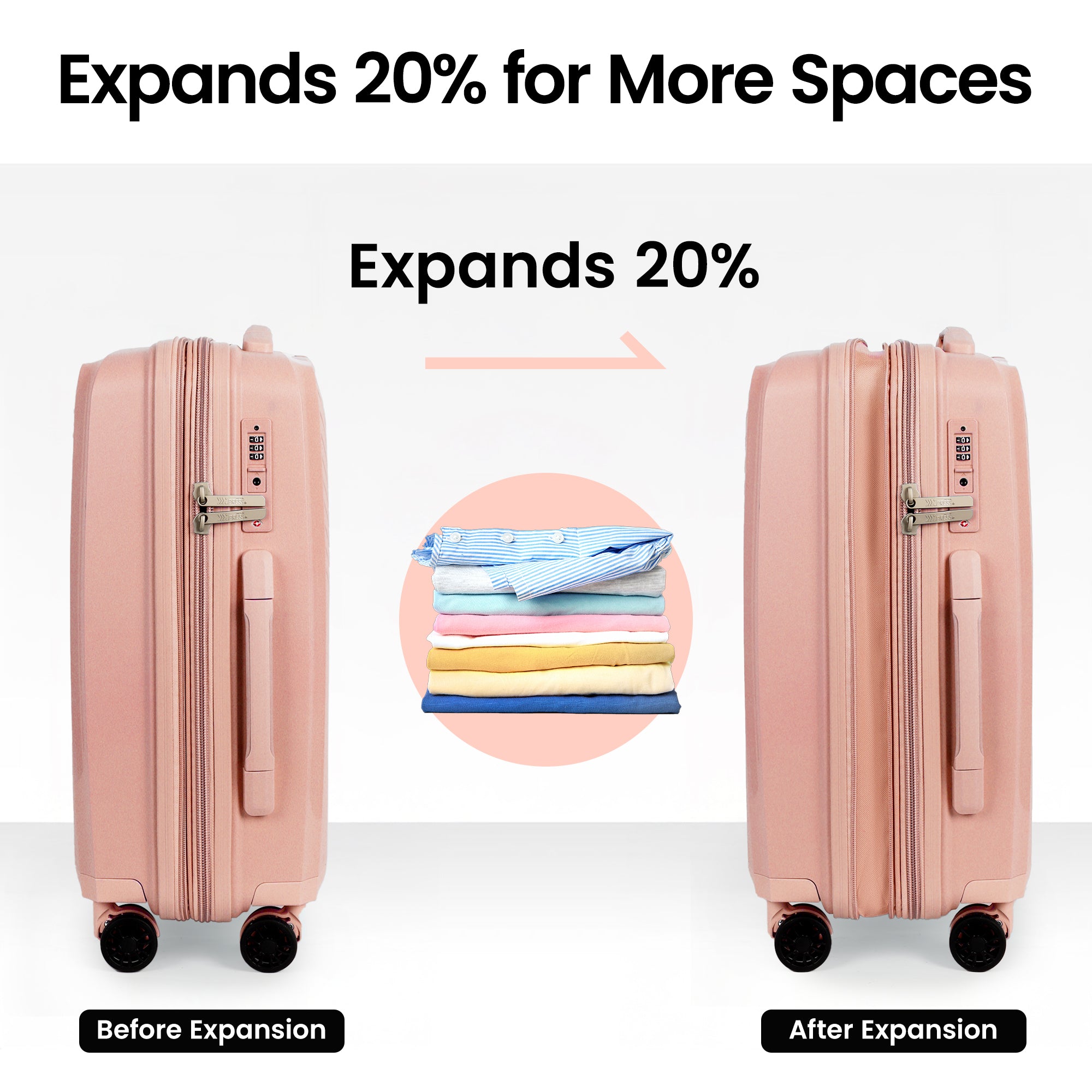 New York XPress 13804,3 Piece Luggage Set w/TSA LOCK,PC Hardside Suitcase Set w/Double Spinner Wheels,Expandable 20%,Luggage Sets,Lightweight Rolling Suitcase for Men/Women（20in/25in/29in）