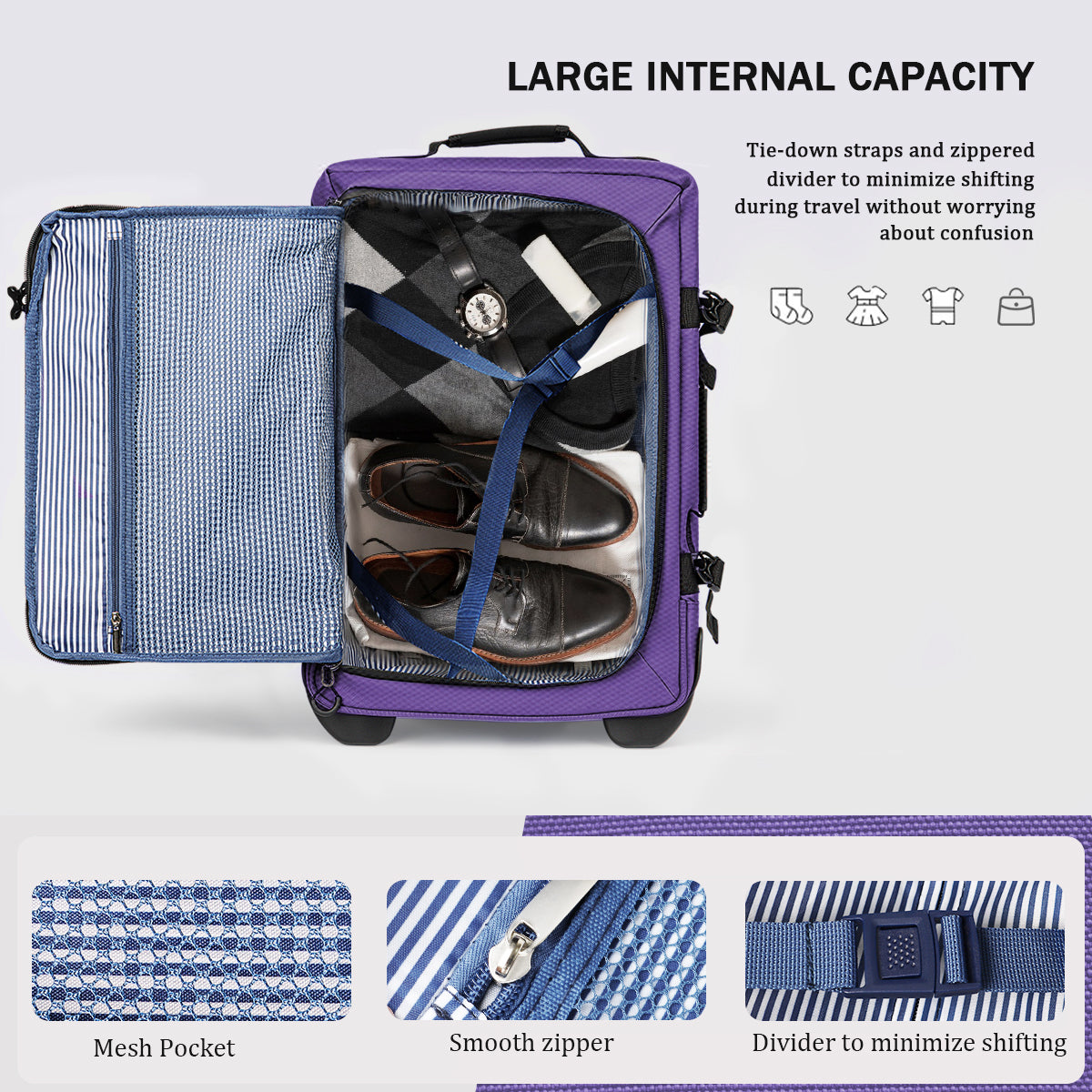 New York XPress TA-069-20'' Rolling Duffle Bag w/Wheels,26in/30in Rolling Duffle Bag w/Handle,Carry on Luggage Travel Duffle Bags for Man Women