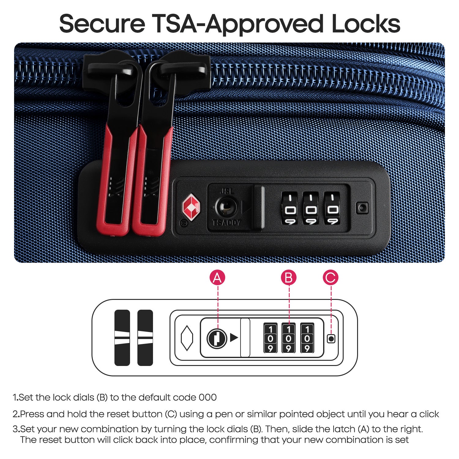 New York XPress WD-8817 Single Suitcase 20''/26''/30'',Lightweight Carry-On Suitcase with Spinner Wheels and TSA LOCK,Upright Softshell Luggage