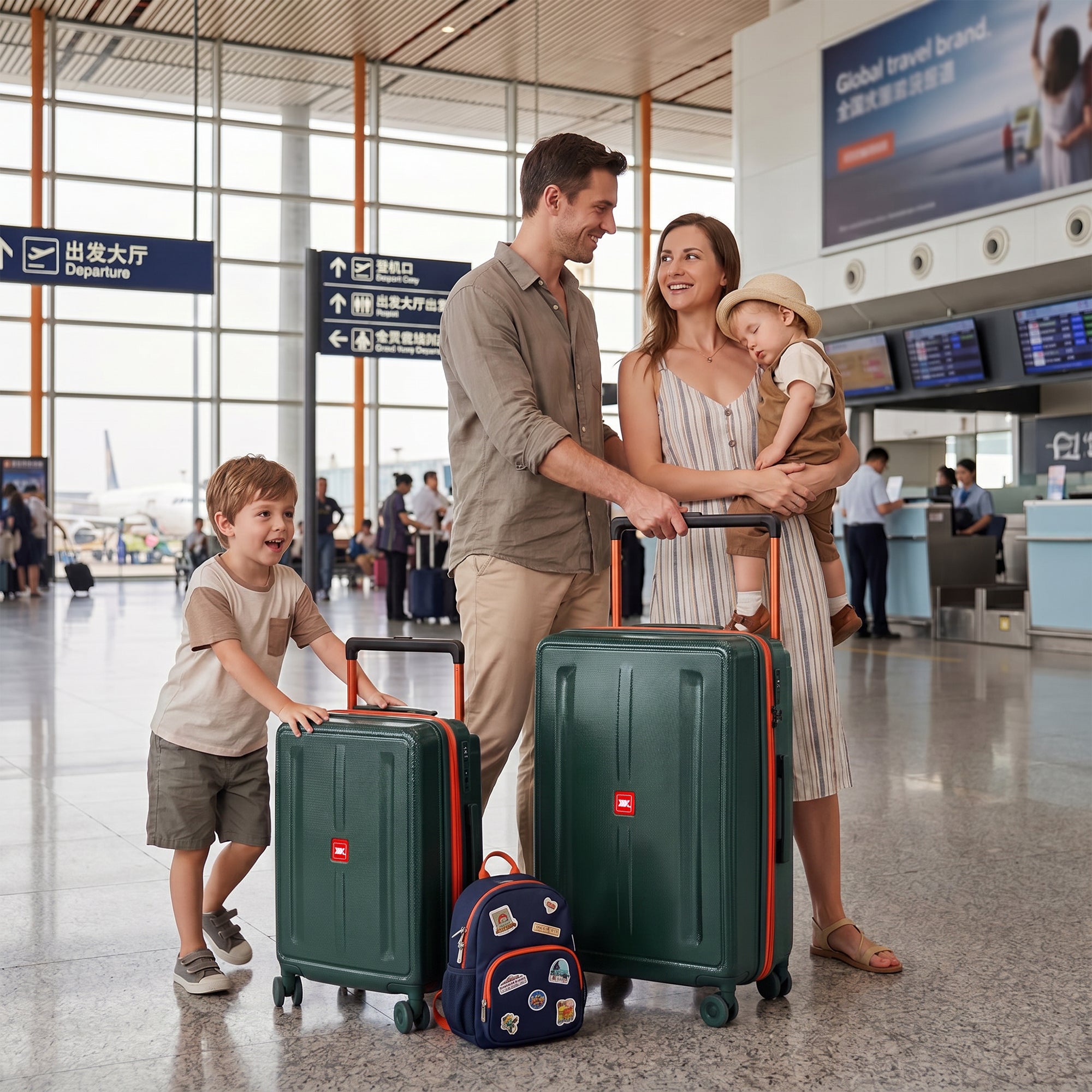 New York XPress LP-13803,3-Piece PC Hardshell Luggage, Expandable 20%, Spinner Wheels, TSA Lock, Wide Handle（20in/26in30in）