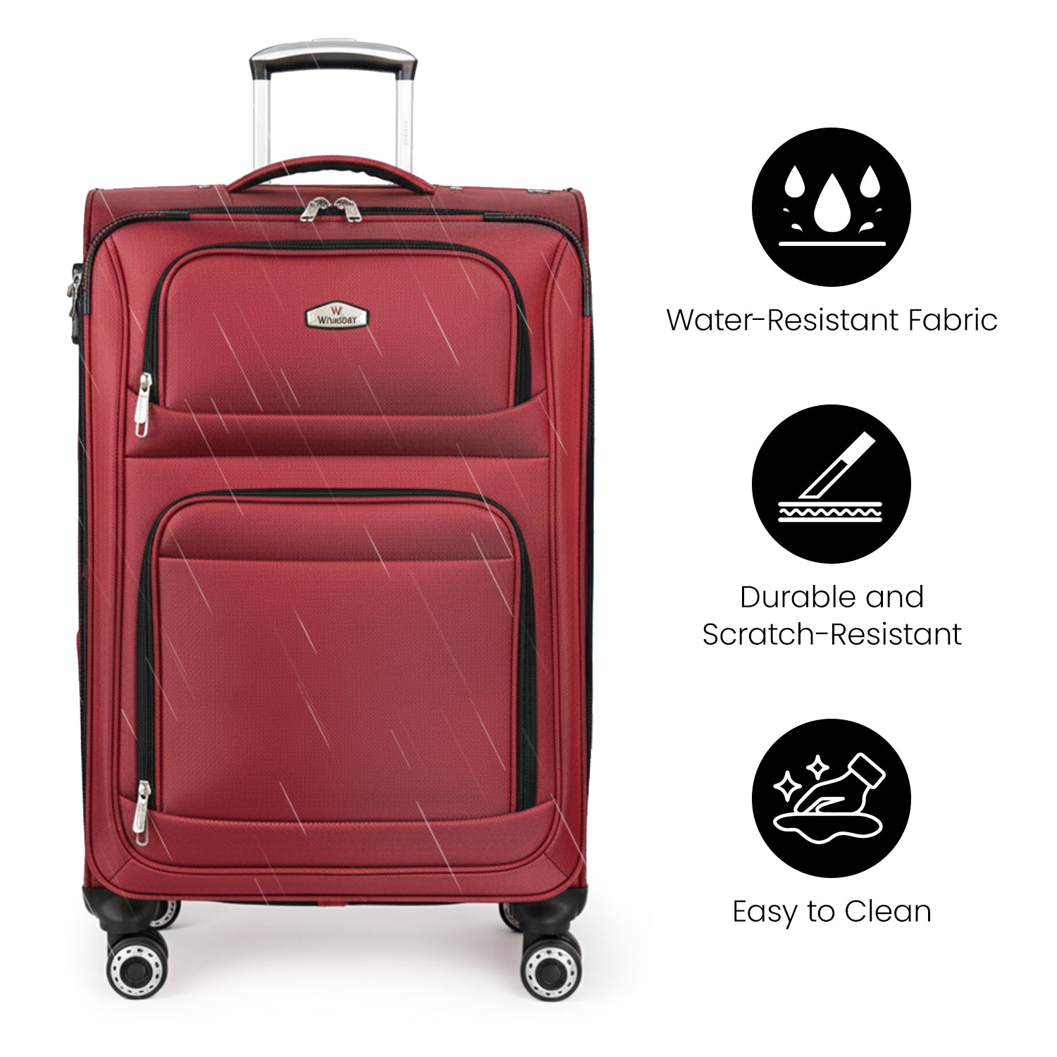 New York XPress WD-1622,20 inch  Carry on Luggage,26in/30in Softside Suitcase with Combination LOCK,Expandable Luggage,Lightweight Rolling Suitcases