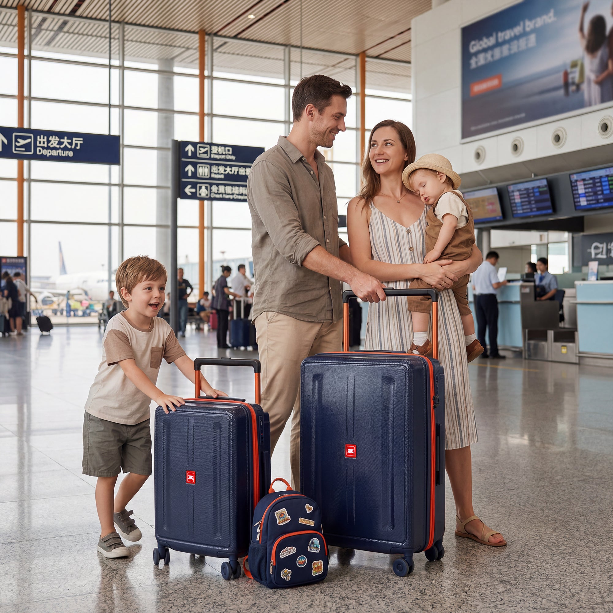 New York XPress LP-13803,3-Piece PC Hardshell Luggage, Expandable 20%, Spinner Wheels, TSA Lock, Wide Handle（20in/26in30in）