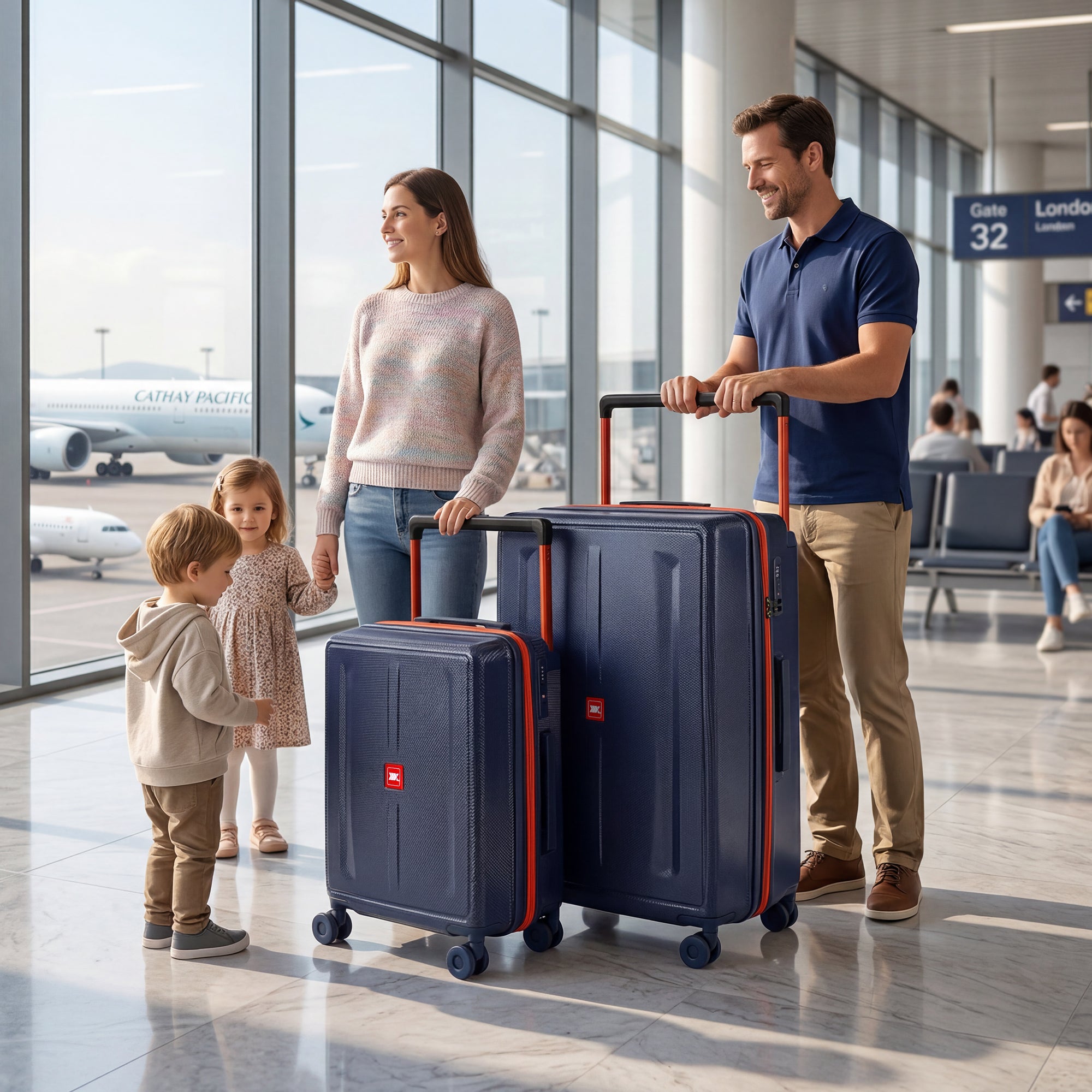New York XPress LP-13803,3-Piece PC Hardshell Luggage, Expandable 20%, Spinner Wheels, TSA Lock, Wide Handle（20in/26in30in）