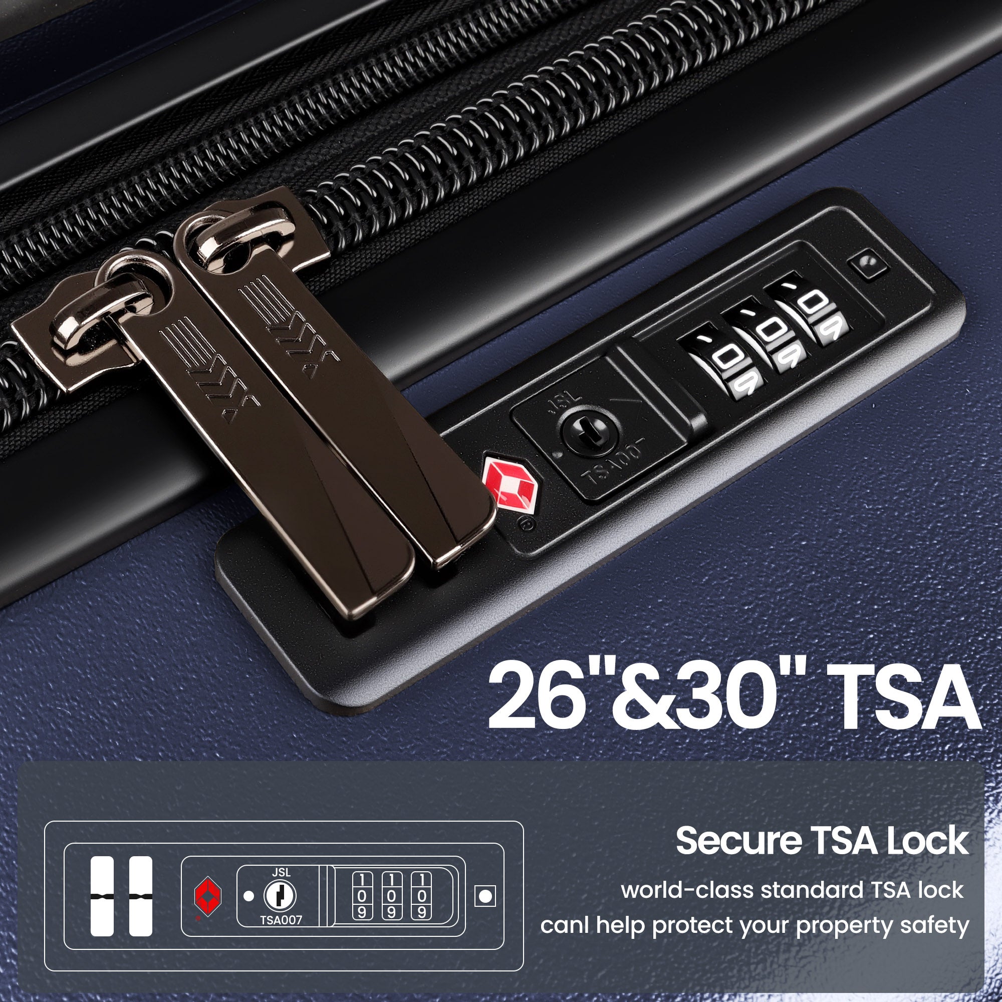 New York XPress WD577,Single Suitcase 20/26/30in Hardshell Luggage, TSA LOCK, w/Spinner Wheels,Expandable 20%, Lightweight Rolling Suitcase
