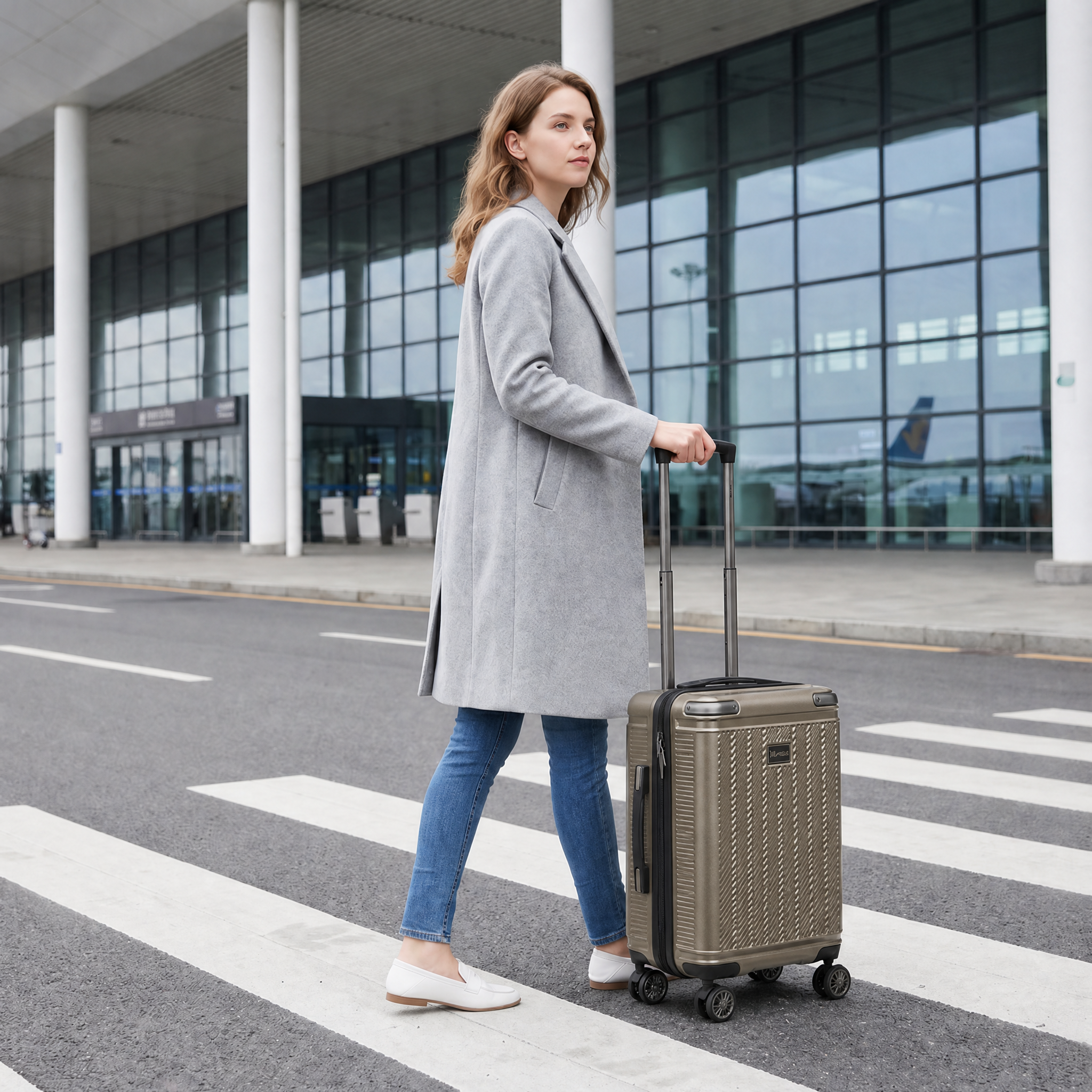New York XPress WD577,Single Suitcase 20/26/30in Hardshell Luggage, TSA LOCK, w/Spinner Wheels,Expandable 20%, Lightweight Rolling Suitcase