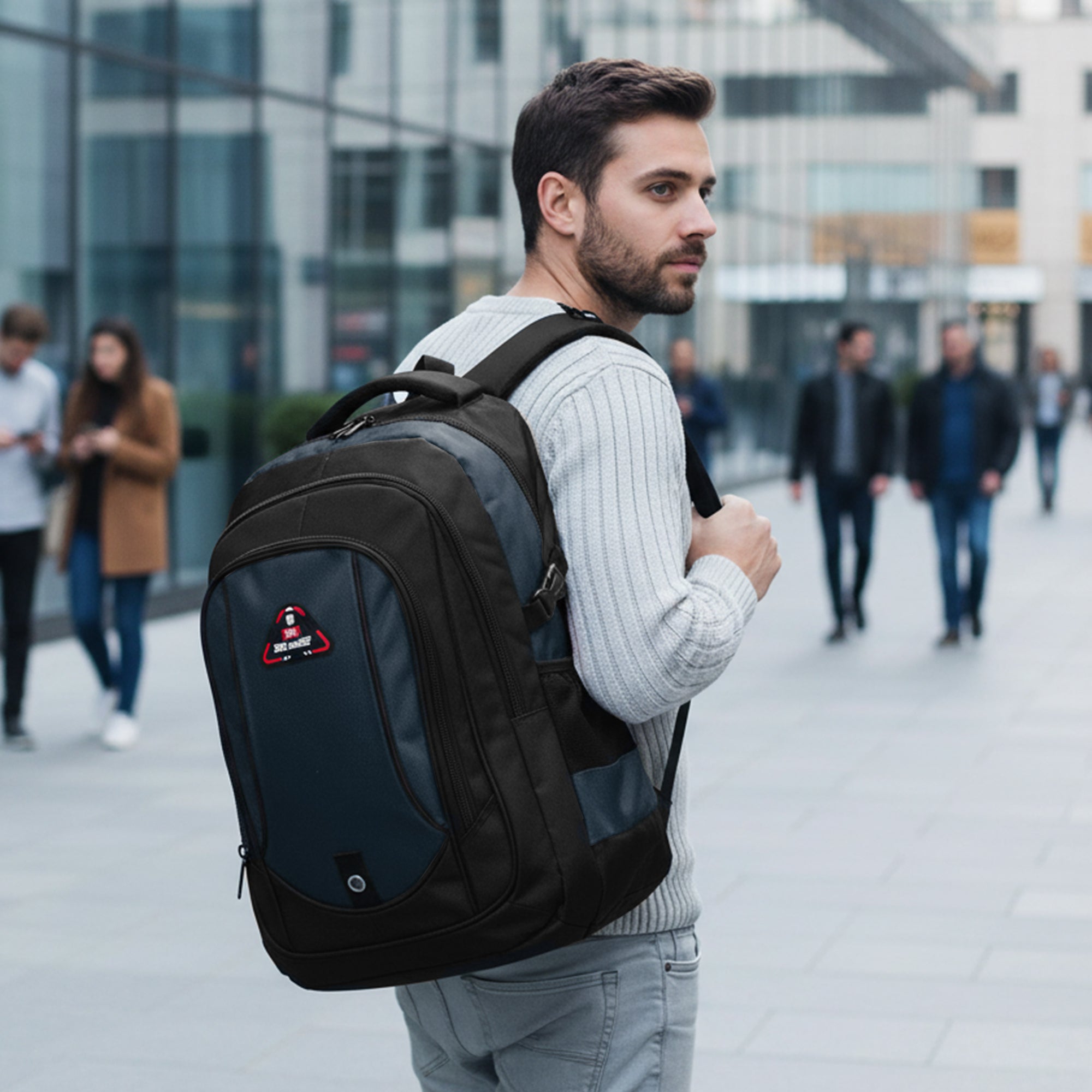New York XPress 8160 Laptop Backpack for Men Women with 45 Liters Large Capacity,15.6 inch Laptop Computer Bag Travel Backpack,Water Resistant