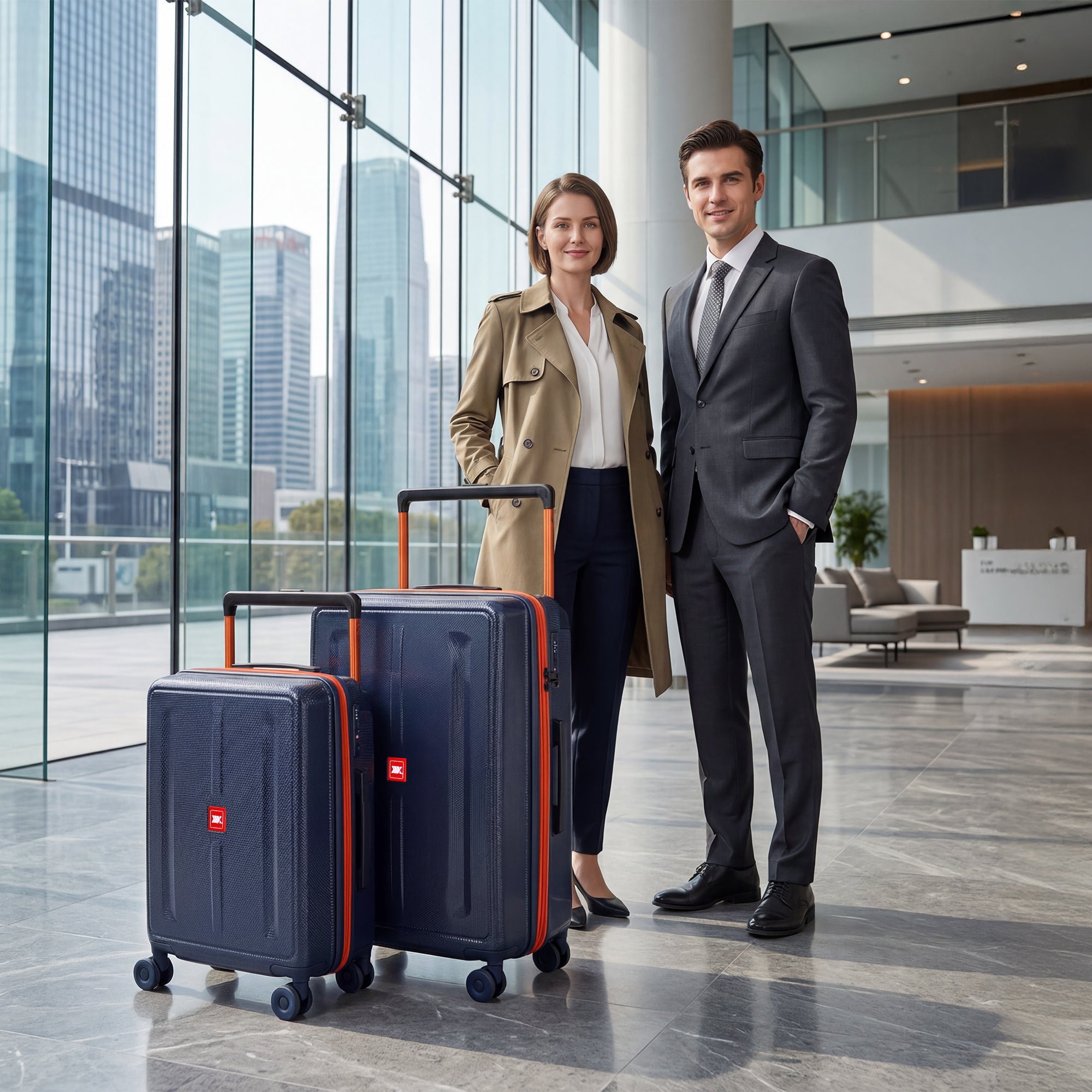 New York XPress LP-13803,3-Piece PC Hardshell Luggage, Expandable 20%, Spinner Wheels, TSA Lock, Wide Handle（20in/26in30in）