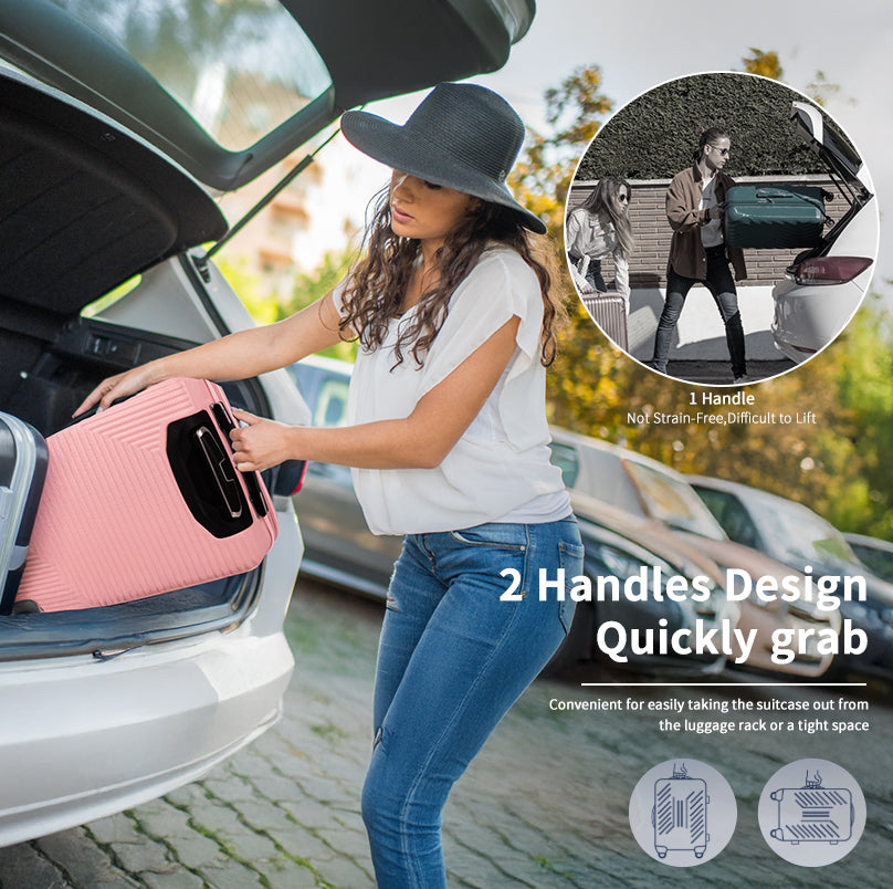 NEW YORK XPRESS WD-588-20" Hardside Carry-On Luggage for Airplane,Hardshell Suitcase with 8 Spinner Wheels