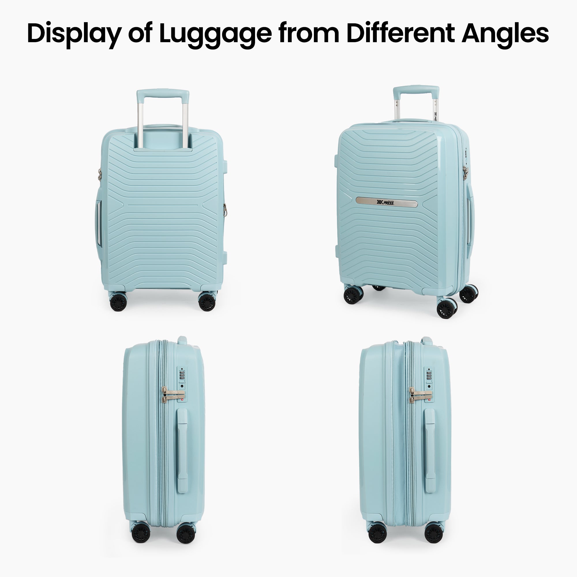 New York XPress 13804,3 Piece Luggage Set w/TSA LOCK,PC Hardside Suitcase Set w/Double Spinner Wheels,Expandable 20%,Luggage Sets,Lightweight Rolling Suitcase for Men/Women（20in/25in/29in）