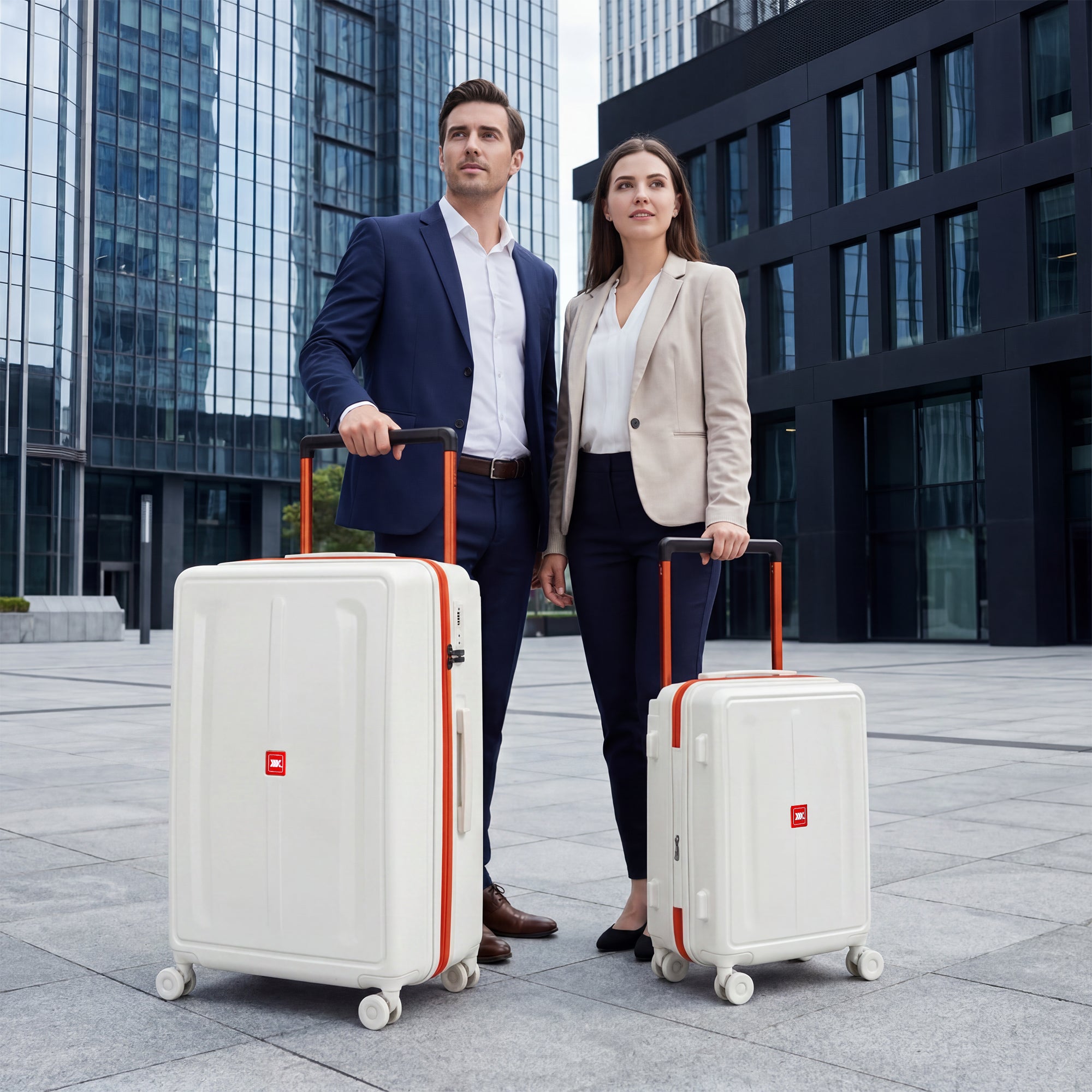 New York XPress LP-13803,3-Piece PC Hardshell Luggage, Expandable 20%, Spinner Wheels, TSA Lock, Wide Handle（20in/26in30in）