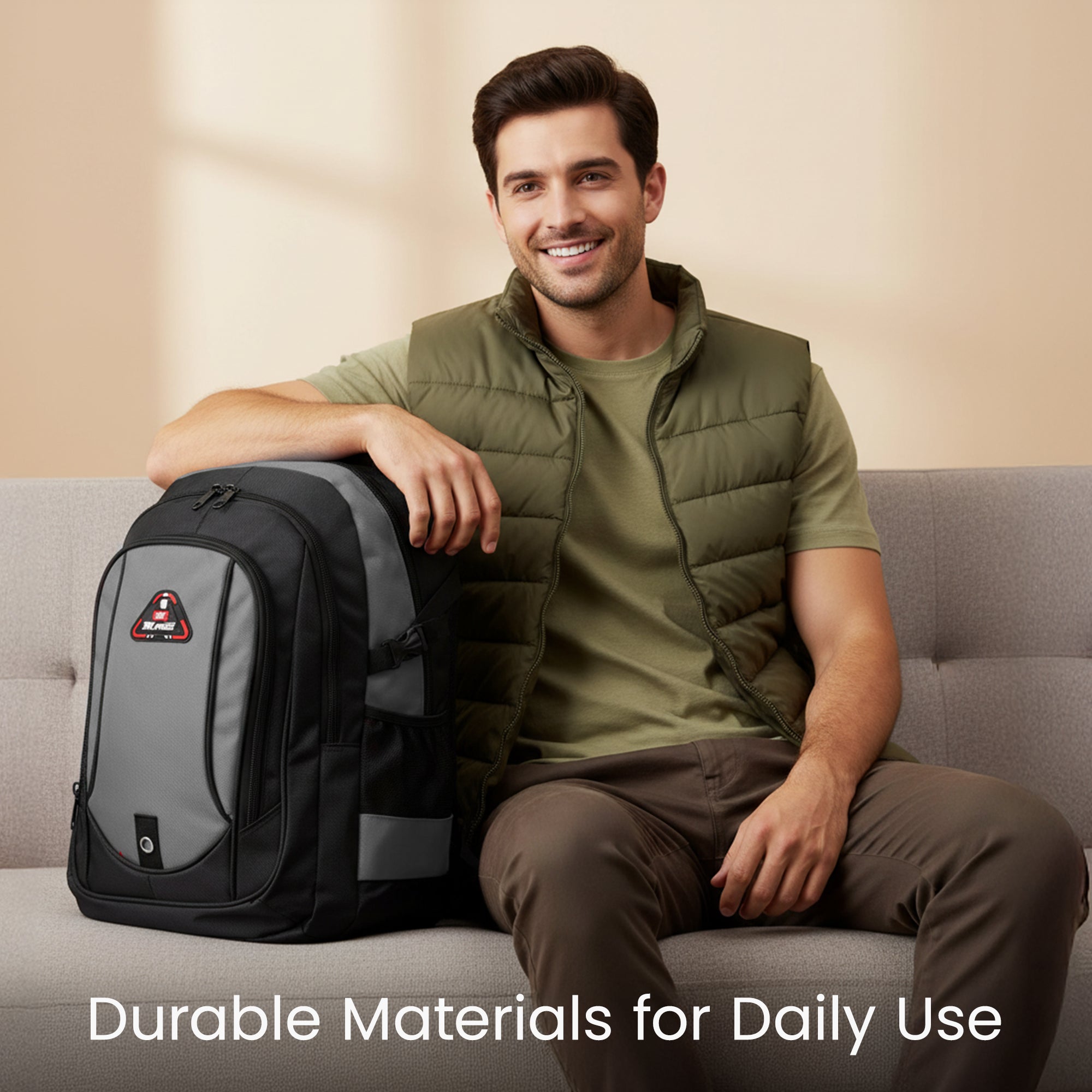 New York XPress 8160 Laptop Backpack for Men Women with 45 Liters Large Capacity,15.6 inch Laptop Computer Bag Travel Backpack,Water Resistant
