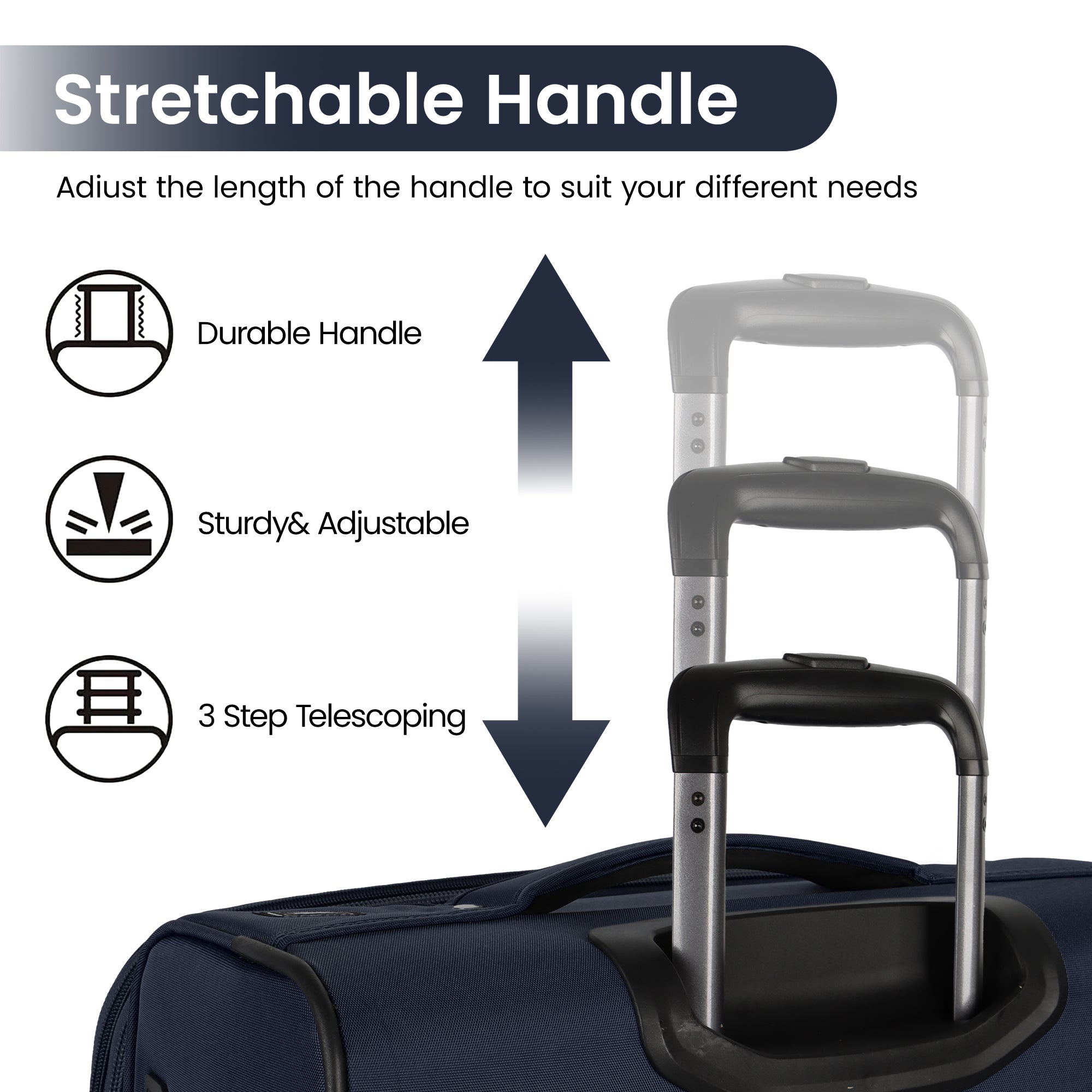 New York XPress WD-8818 Single Suitcase 20''/26''/30'',Softside Suitcase with TSA LOCK,Expandable 20% Luggage with Spinner Wheels,Tear-Resistant