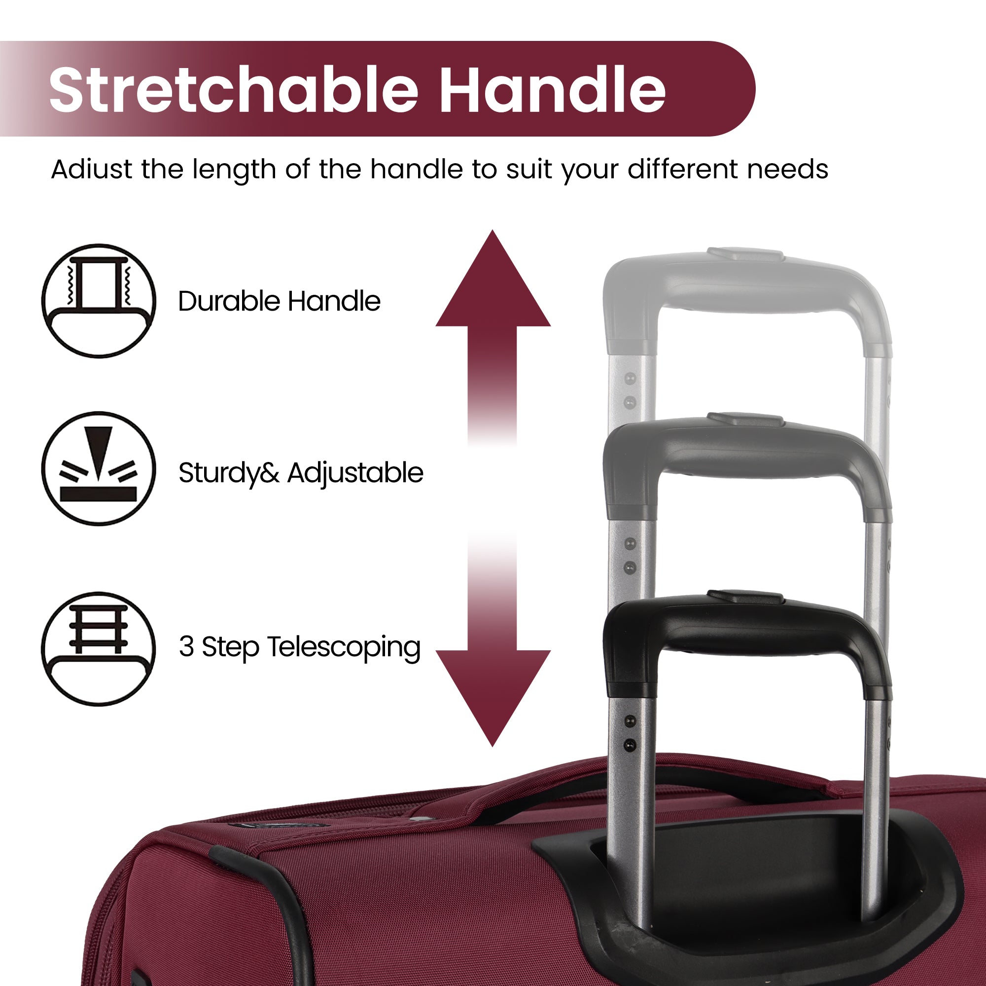 New York XPress WD-8818 Single Suitcase 20''/26''/30'',Softside Suitcase with TSA LOCK,Expandable 20% Luggage with Spinner Wheels,Tear-Resistant