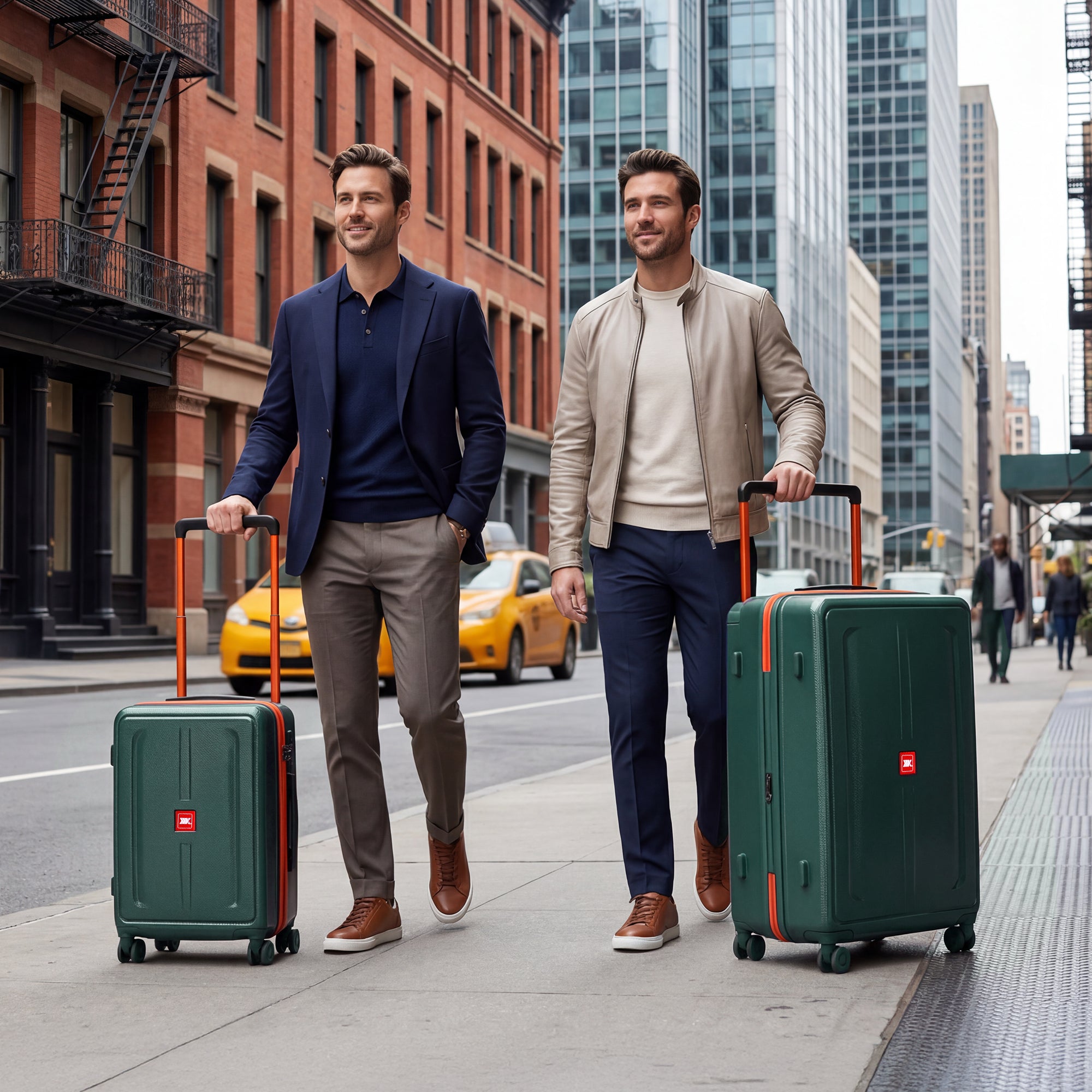 New York XPress LP-13803,3-Piece PC Hardshell Luggage, Expandable 20%, Spinner Wheels, TSA Lock, Wide Handle（20in/26in30in）