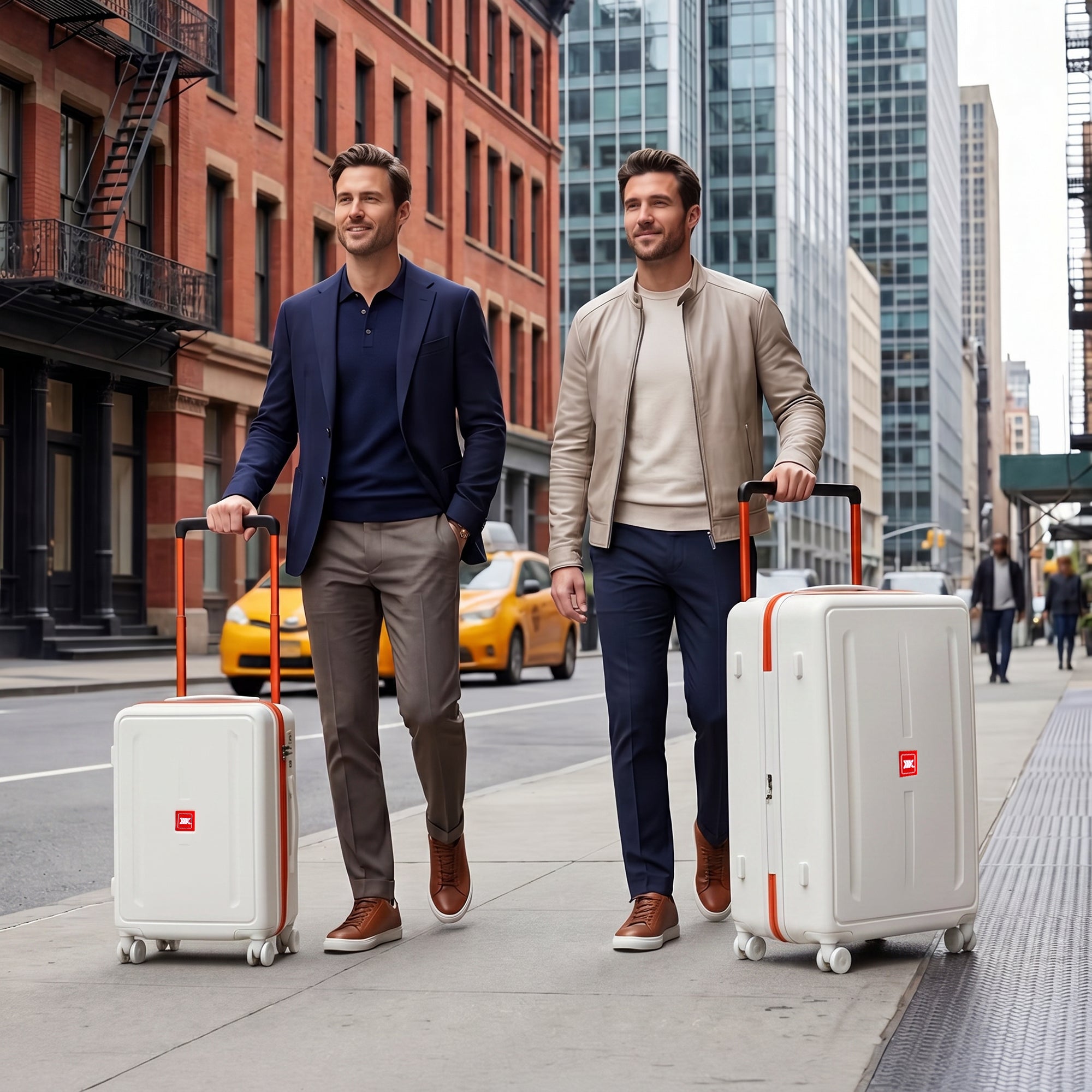 New York XPress LP-13803,3-Piece PC Hardshell Luggage, Expandable 20%, Spinner Wheels, TSA Lock, Wide Handle（20in/26in30in）