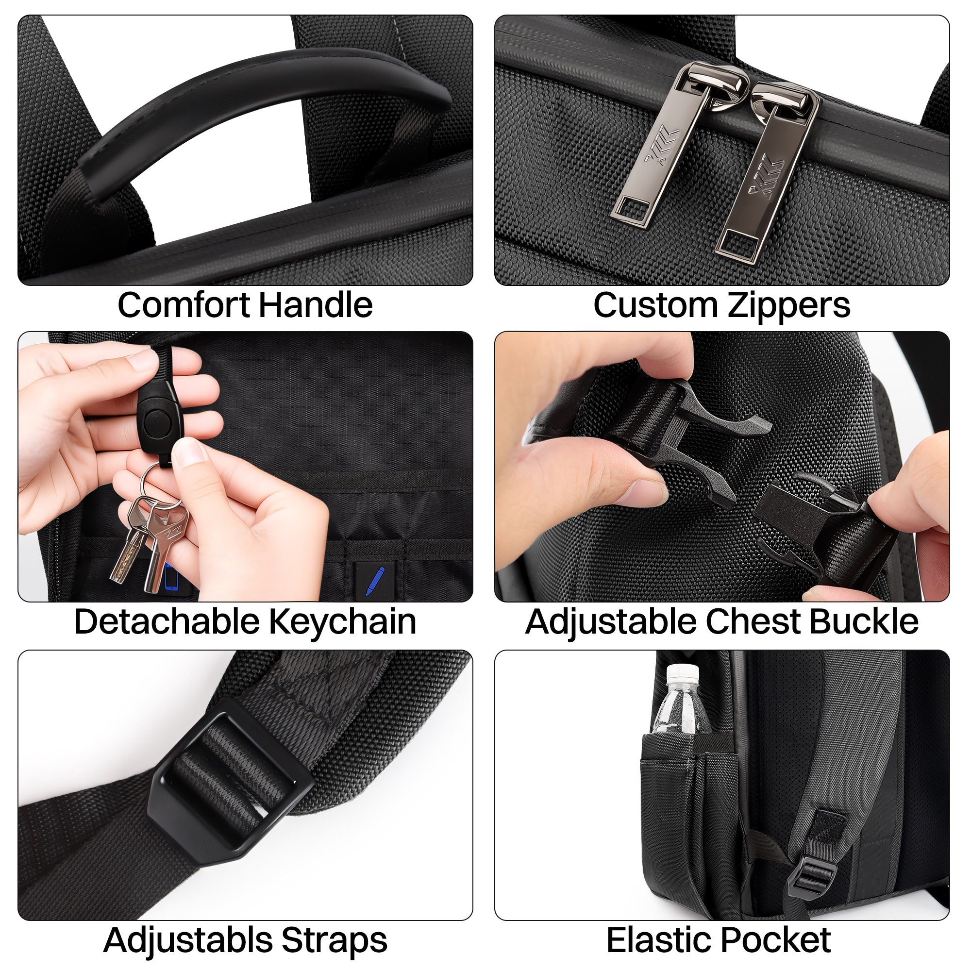 New York XPress B00684 Backpack 20'' Large Capacity Travel Laptop Backpack for 17 inch Laptop,Waterproof Backpack 27L