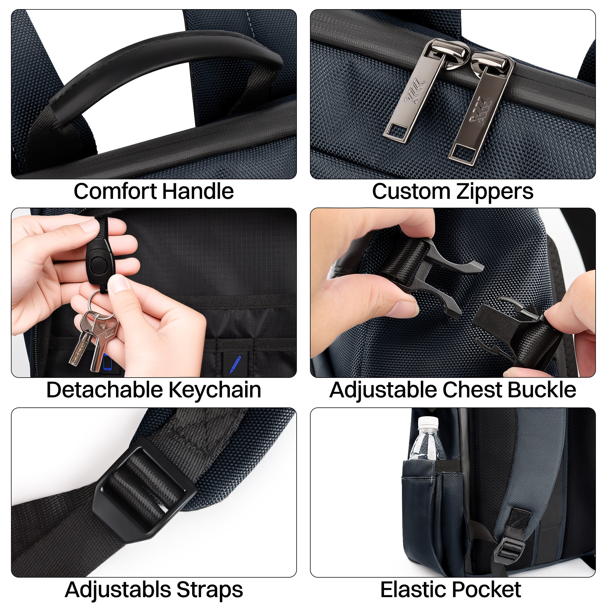 New York XPress B00684 Backpack 20'' Large Capacity Travel Laptop Backpack for 17 inch Laptop,Waterproof Backpack 27L