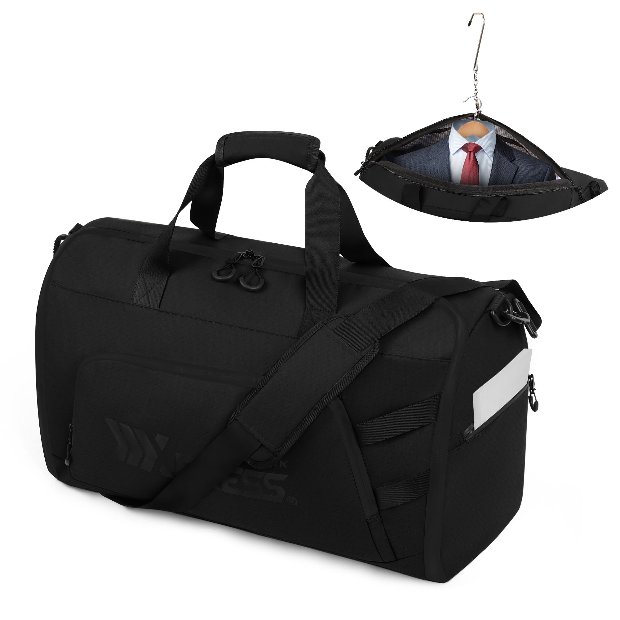 New York XPress GB-261, 2 in 1 Convertible Garment Bag for Travel,Carry on Garment Duffel Bag with Shoulder Strap,Hanging Suit Compartment,Duffle Bag