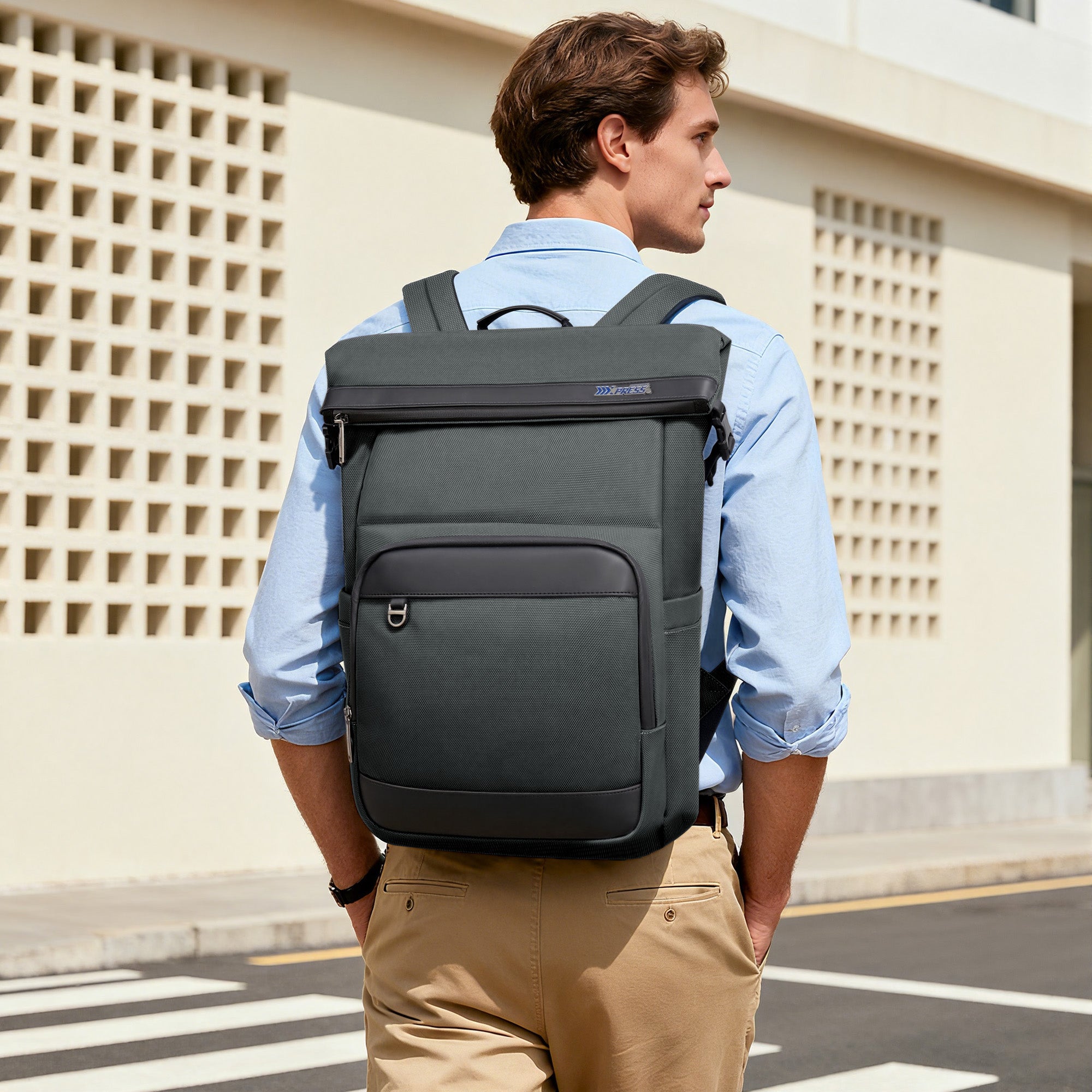 New York XPress B00684 Backpack 20'' Large Capacity Travel Laptop Backpack for 17 inch Laptop,Waterproof Backpack 27L