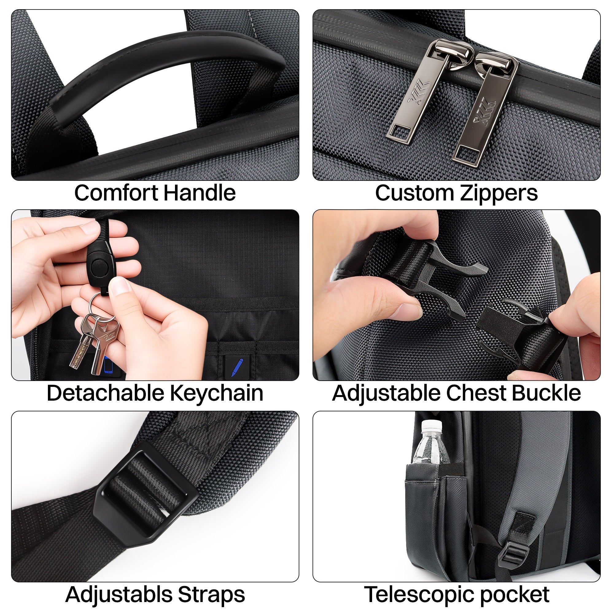 New York XPress B00684 Backpack 20'' Large Capacity Travel Laptop Backpack for 17 inch Laptop,Waterproof Backpack 27L