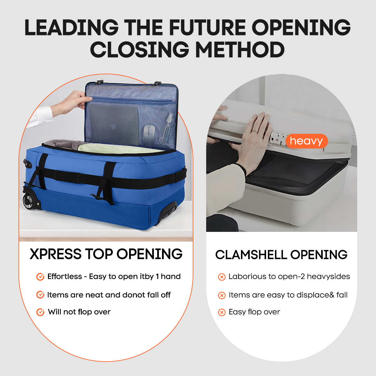 New York XPress TA-069-20'' Rolling Duffle Bag w/Wheels,26in/30in Rolling Duffle Bag w/Handle,Carry on Luggage Travel Duffle Bags for Man Women