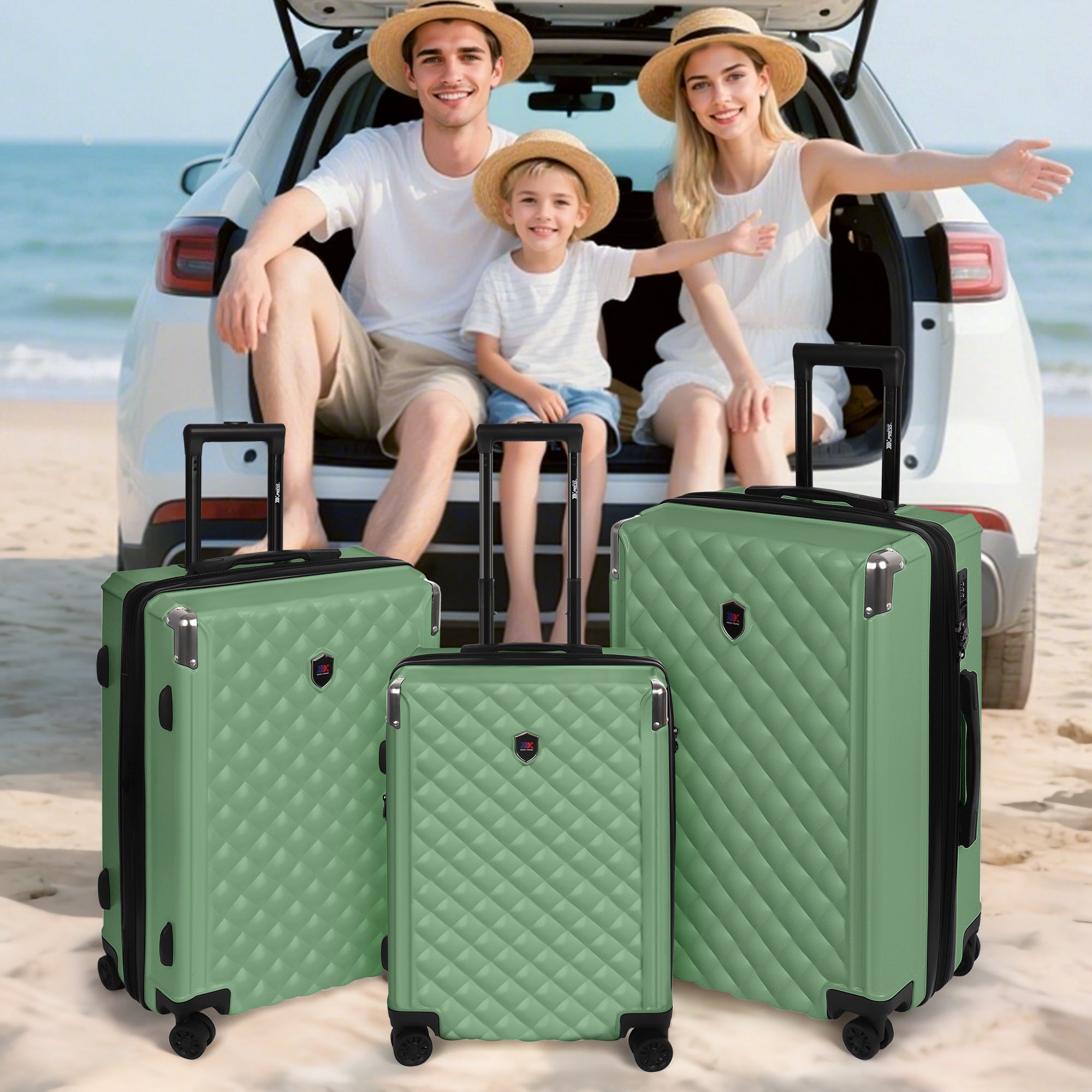 WD-576-Luggage Sets 3 Piece（20/24/28in） PC Hardshell Suitcases