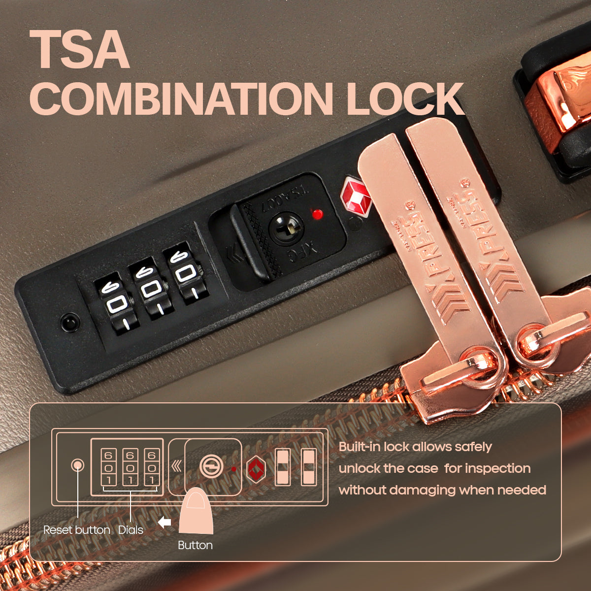 New York XPress 20''+14''Carry On Luggage, 25in/29in,Hardshell Expandable Suitcase w/Spinner Wheels and TSA LOCK