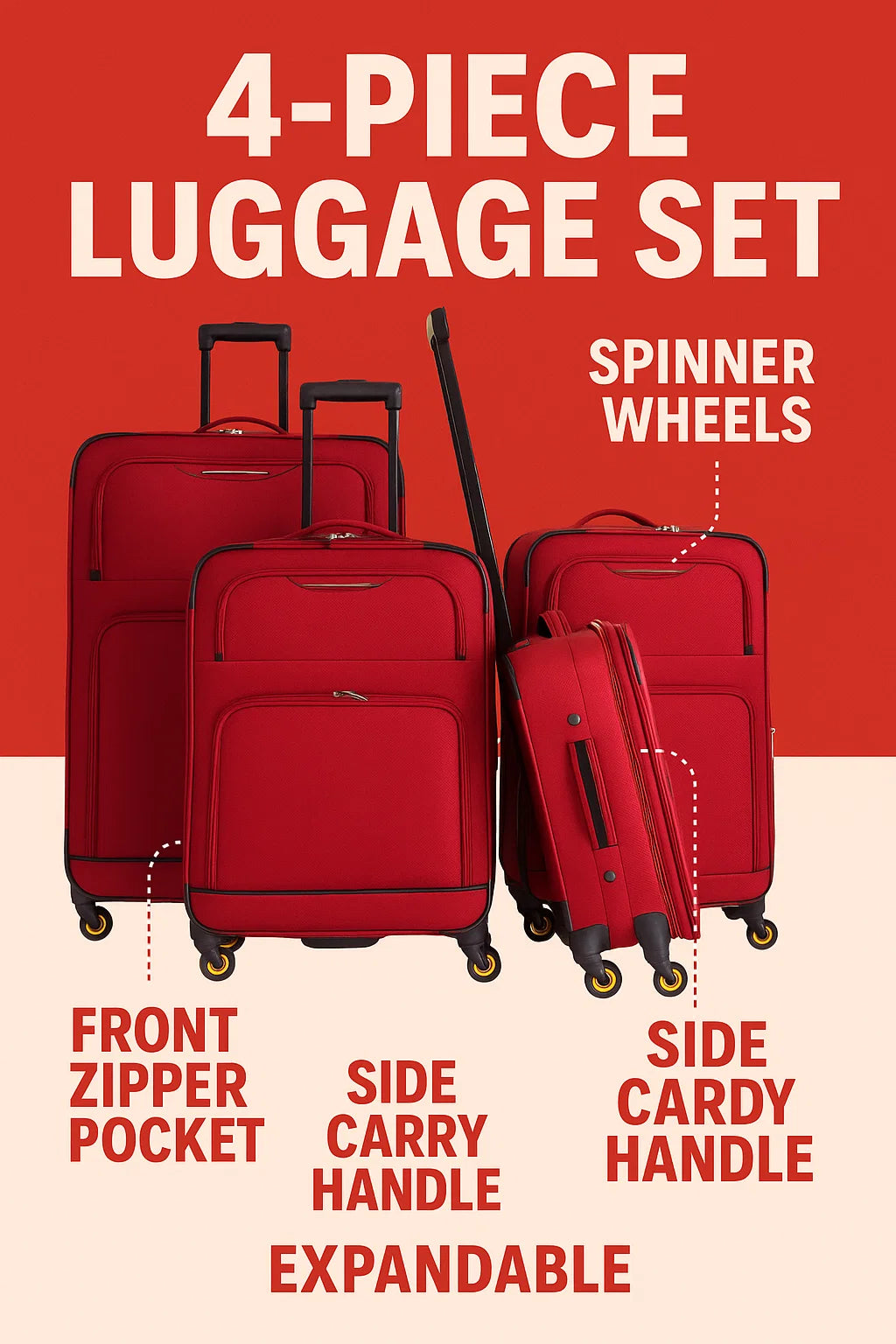 NEW YORK XPRESS WD-327 4 PIECE LUGGAGE  (20"24"28"32)