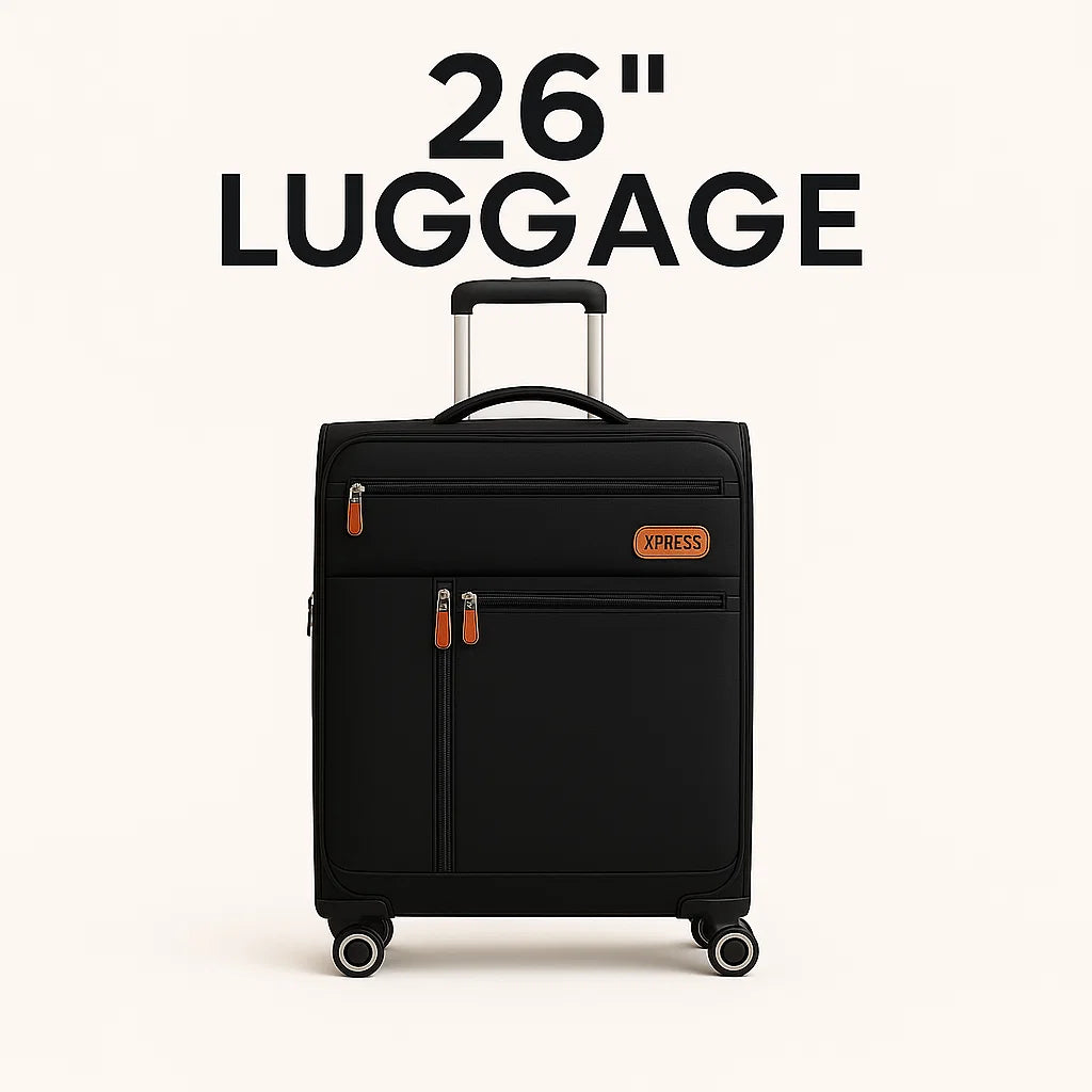 NEW YORK XPRESS XJ-1901 Softside Spinner Luggage – Lightweight, Durable & Sleek Travel Companion (20" 26" 30")