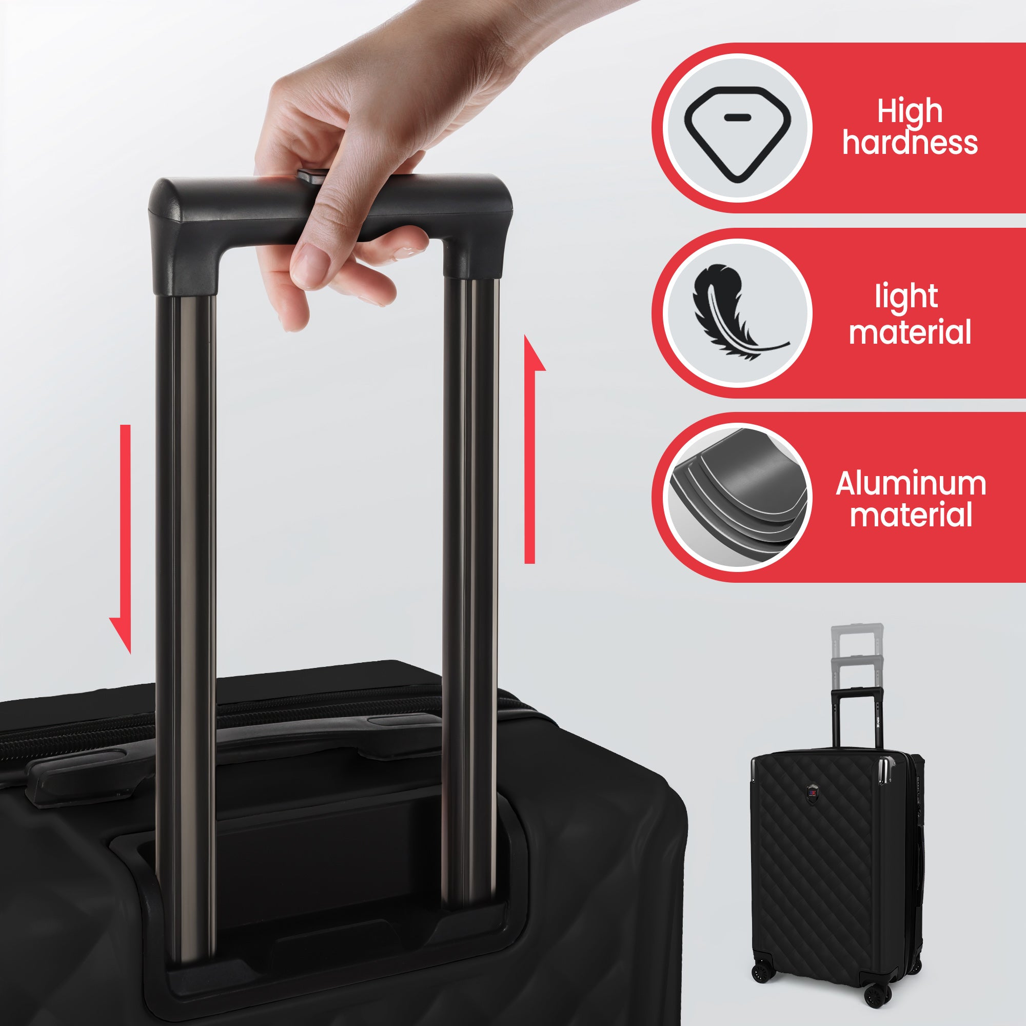 WD-576-Luggage Sets 3 Piece（20/24/28in） PC Hardshell Suitcases