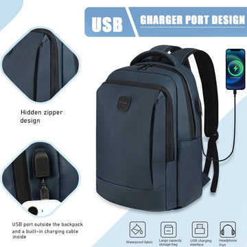 built ny laptop backpack NEW YORK XPRESS Travel Backpack, Waterproof Laptop Backpack With USB C