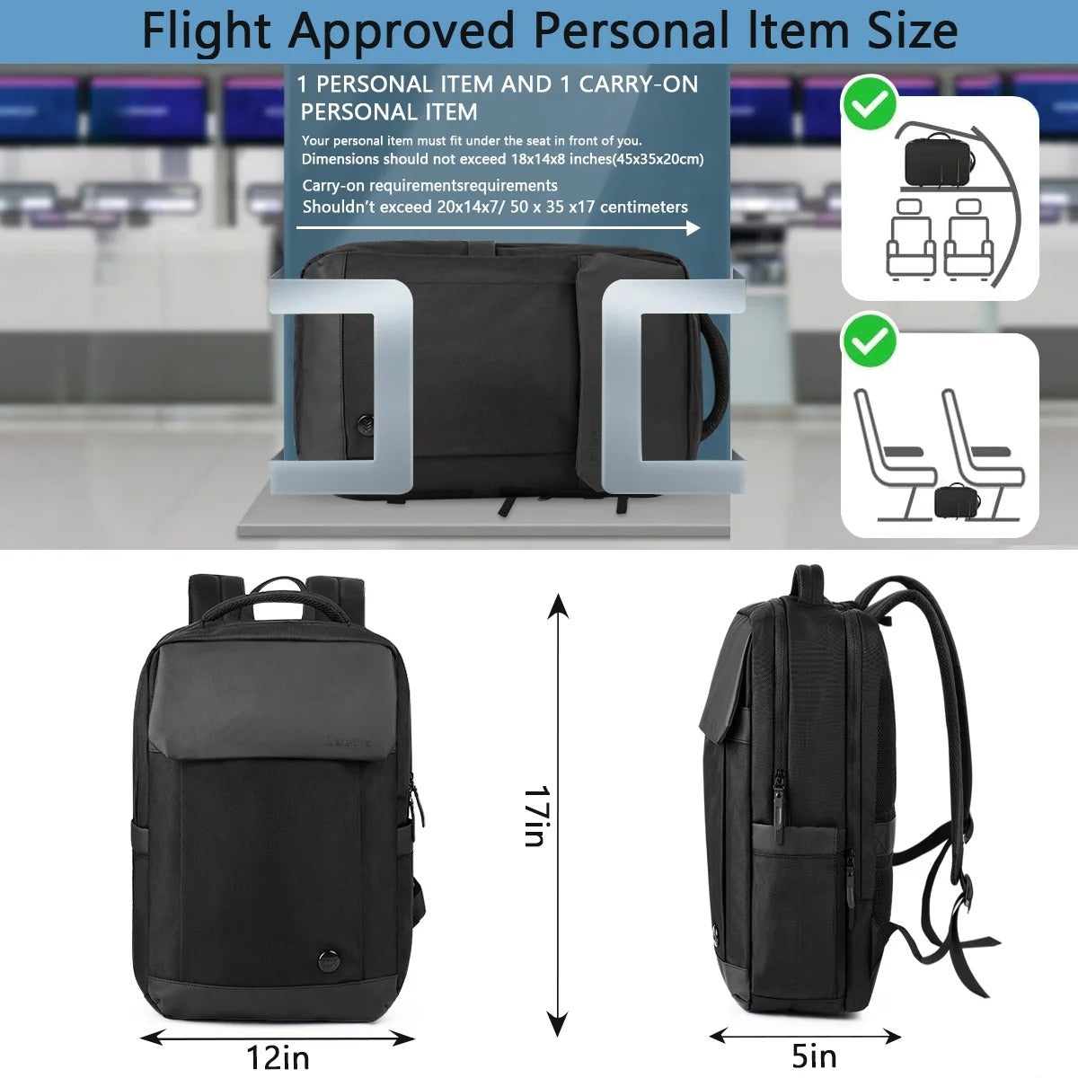 NEW YORK XPRESS 17" Travel Laptop Backpack for Men & Women, Multi Comp NEW YORK XPRESS 17" Travel Laptop Backpack for Men & Women, Multi Comp