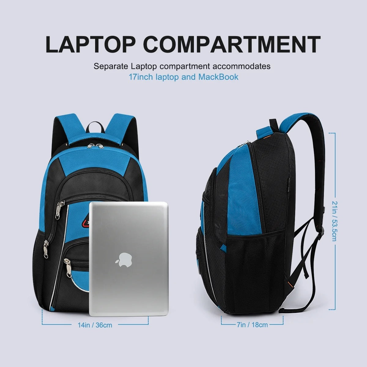 NEW YORK XPRESS BP-06512 Extra Large 50L, Travel Backpack, with Multi-Pocket, 21"