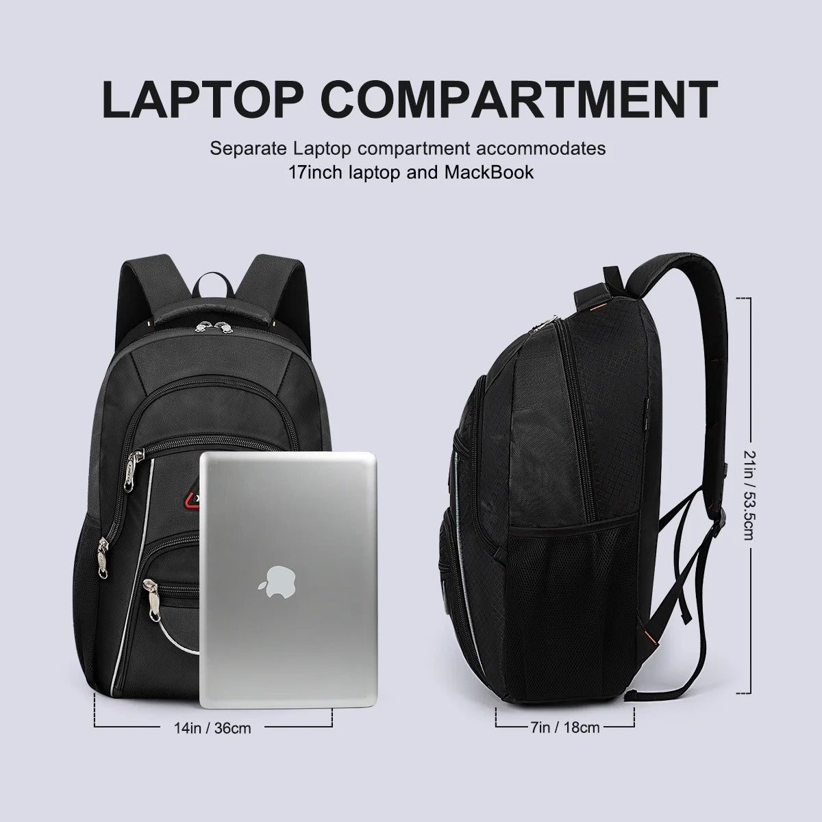 NEW YORK XPRESS BP-06512 Extra Large 50L, Travel Backpack, with Multi-Pocket, 21"