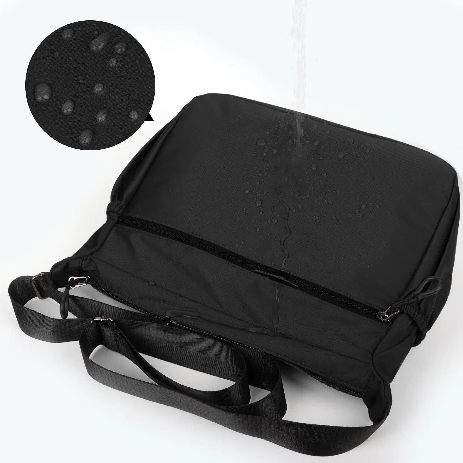 NEW YORK XPRESS TT-851 Unisex Water-Resistant Crossbody Bag, Multi Pocket for Travel ,Work , Daily Use 10"