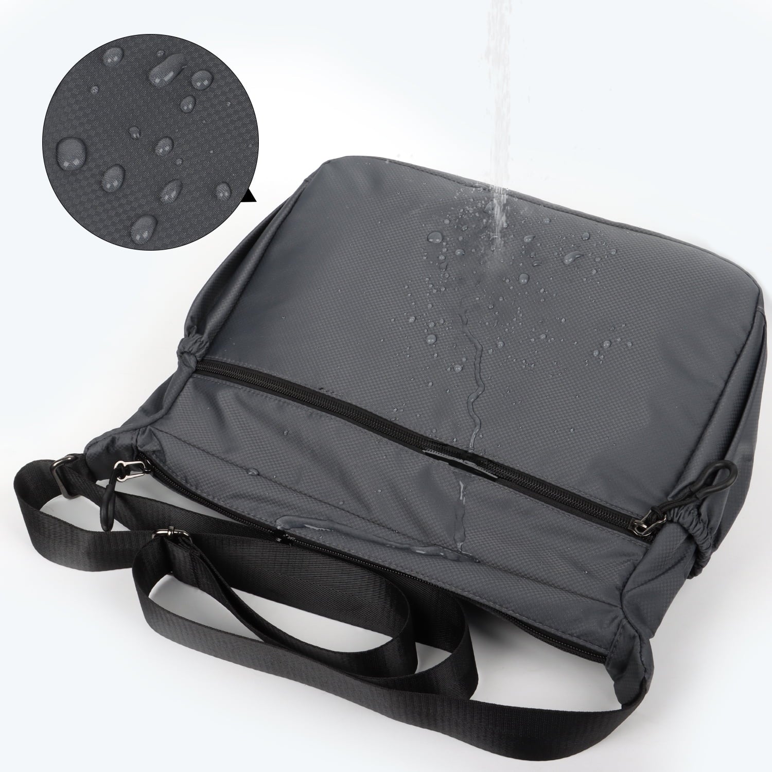 NEW YORK XPRESS TT-851 Unisex Water-Resistant Crossbody Bag, Multi Pocket for Travel ,Work , Daily Use 10"