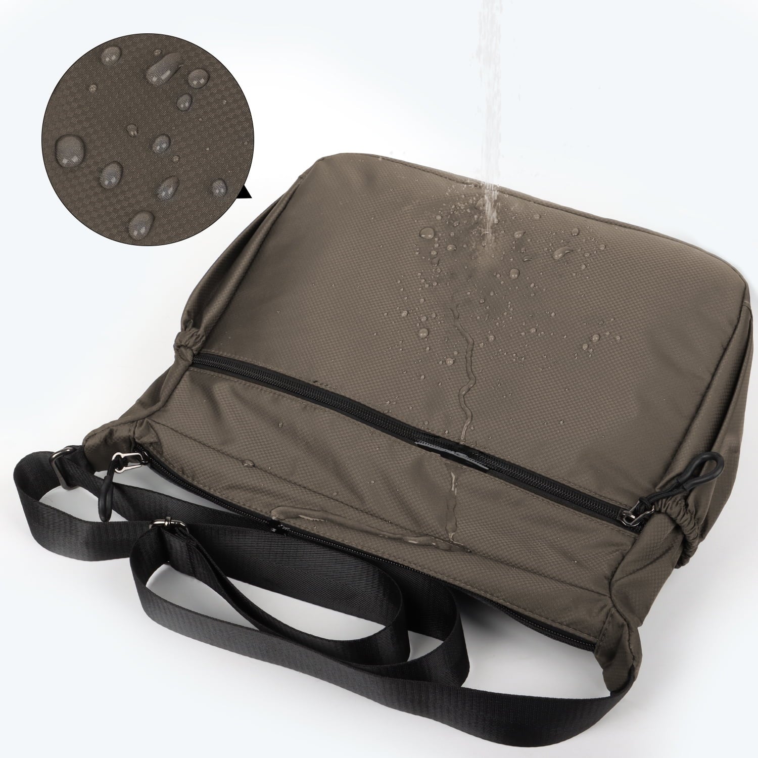 NEW YORK XPRESS TT-851 Unisex Water-Resistant Crossbody Bag, Multi Pocket for Travel ,Work , Daily Use 10"