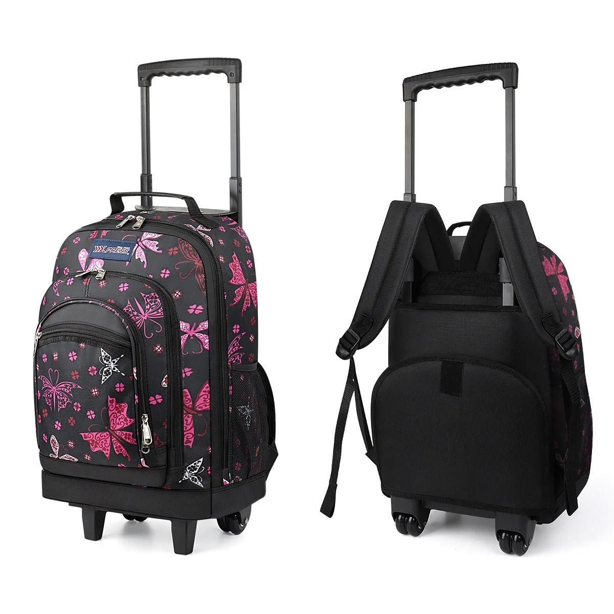 NEW YORK XPRESS JH-2560 / JH-2561, 2 In 1 Travel Backpack,20" Carry On Rolling Wheeled Backpack with Telescopic Handle