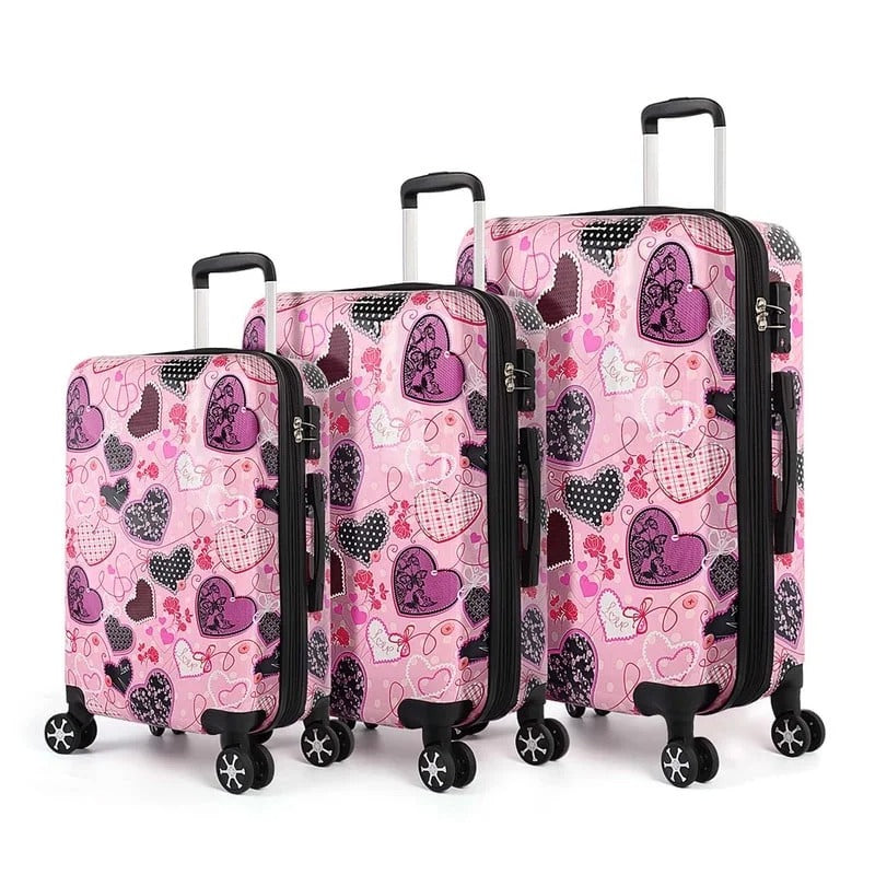 NEW YORK XPRESS L-0028  Expandable 3PC Hard Shell Luggage with Spinner Wheels, TSA Lock, ( 20"/24"/28")