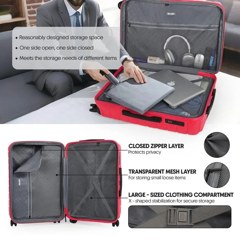 NEW YORK XPRESS LA13601 Hard Shell Expandable Luggage, Spinner Wheels & TSA Lock, Lightweight 20"25"29"