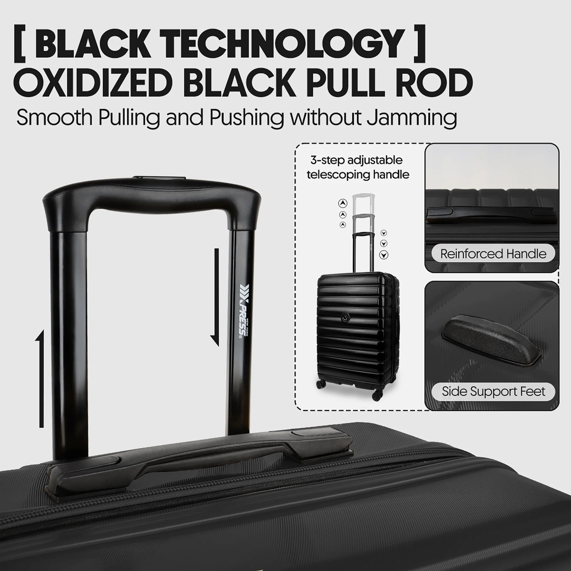 NEW YORK XPRESS LA13601 Hard Shell Expandable Luggage, Spinner Wheels & TSA Lock, Lightweight