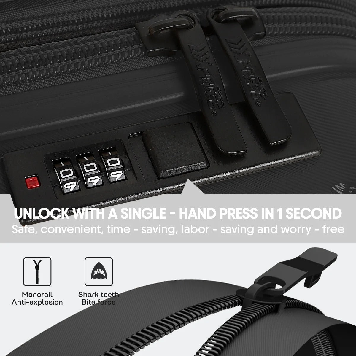 NEW YORK XPRESS LA13601 Hard Shell Expandable Luggage, Spinner Wheels & TSA Lock, Lightweight