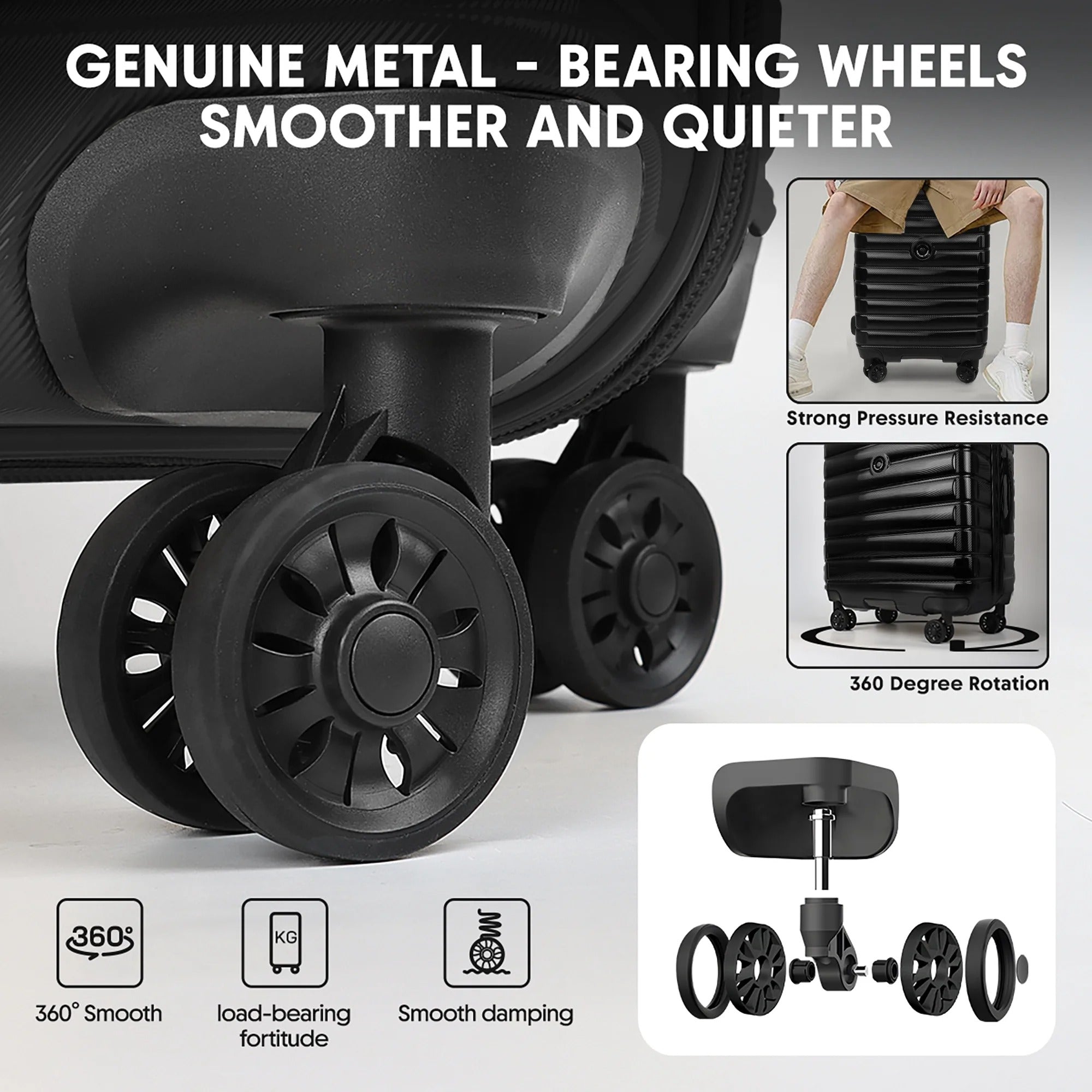 NEW YORK XPRESS LA13601 Hard Shell Expandable Luggage, Spinner Wheels & TSA Lock, Lightweight