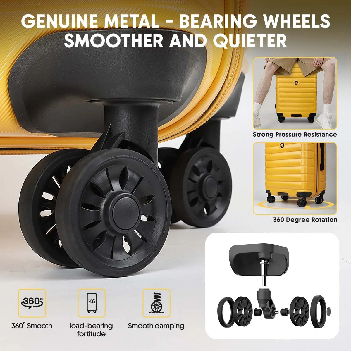NEW YORK XPRESS LA13601 Hard Shell Expandable Luggage, Spinner Wheels & TSA Lock, Lightweight