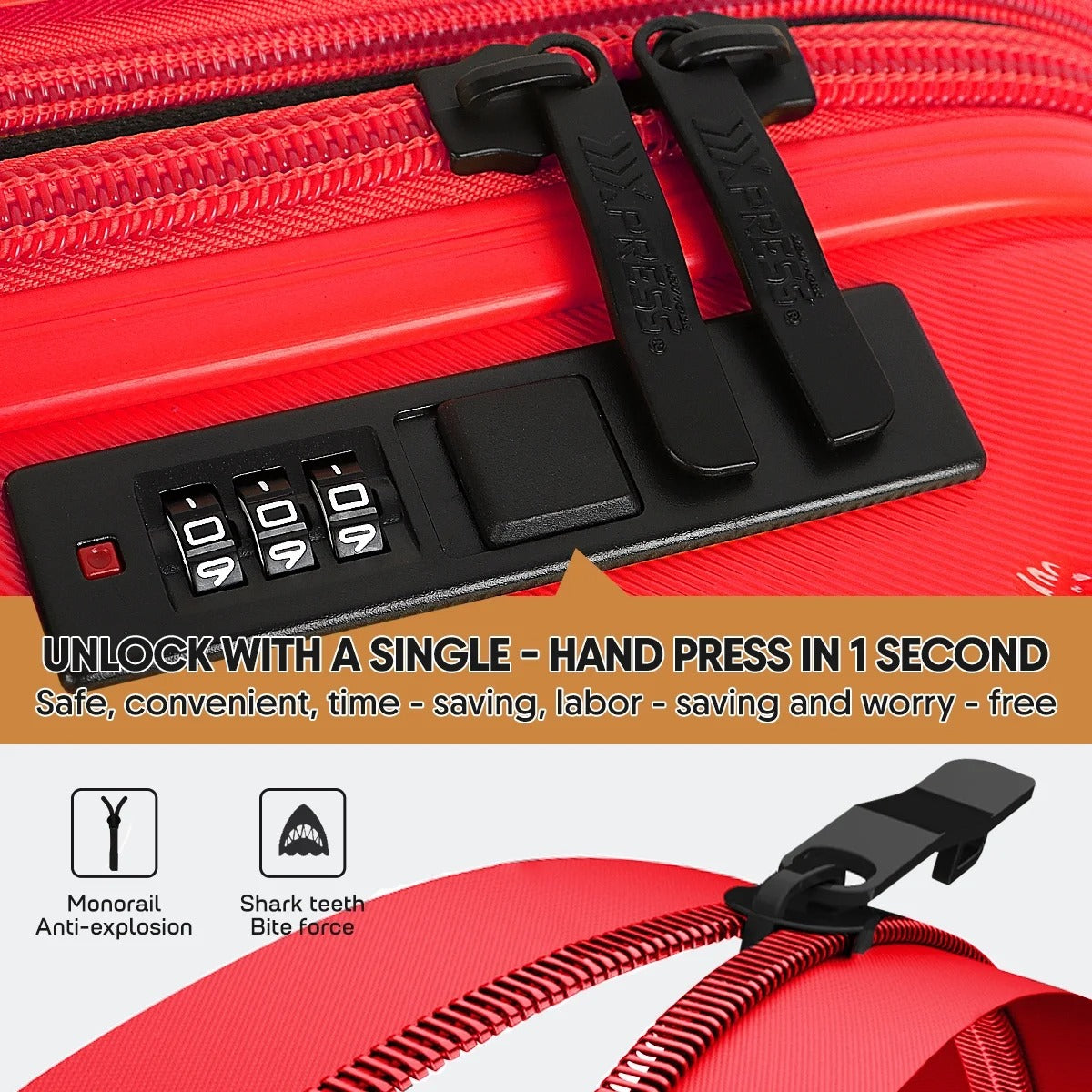 NEW YORK XPRESS LA13601 Hard Shell Expandable Luggage, Spinner Wheels & TSA Lock, Lightweight